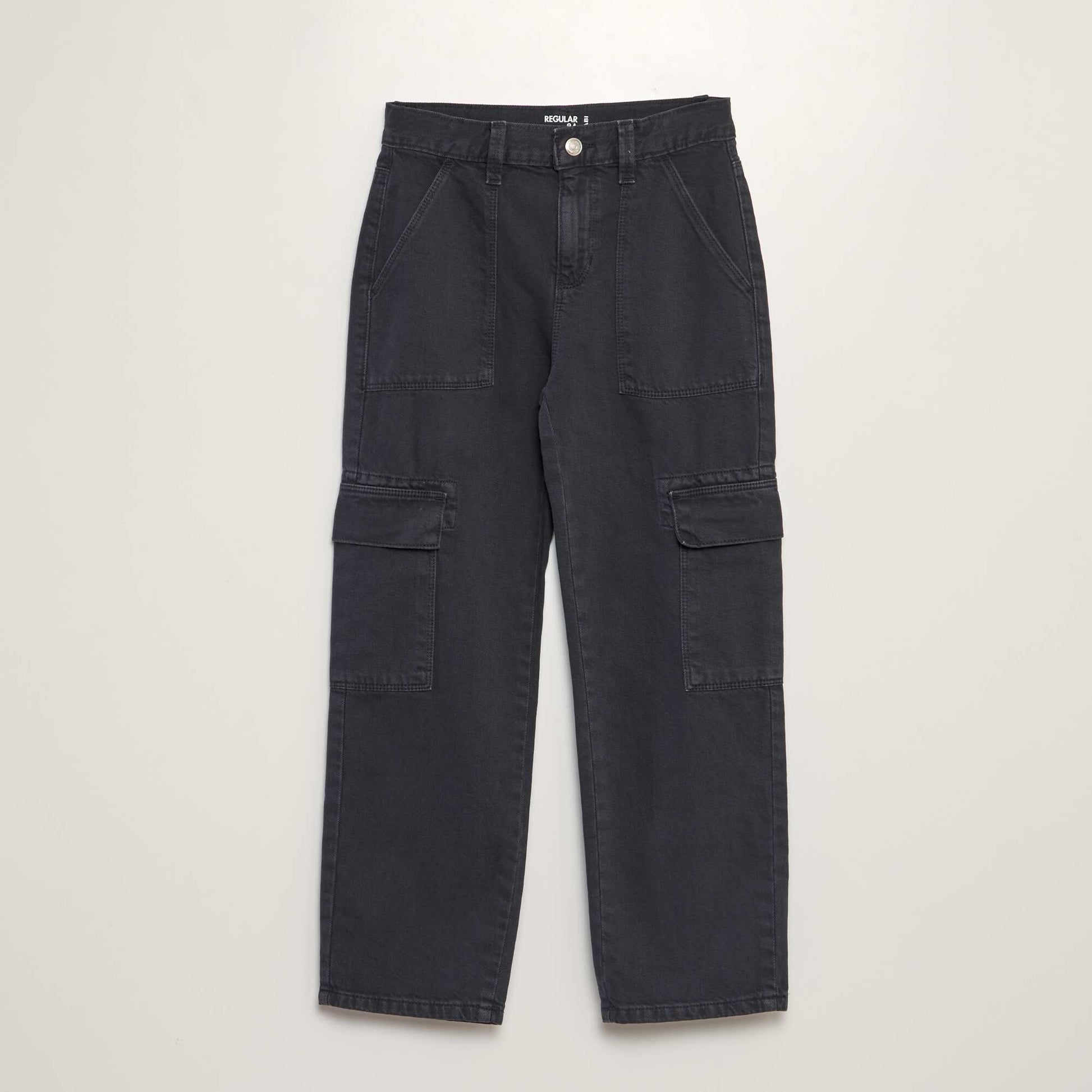 Pantalon denim multipoches GRIS ANTHRACITE