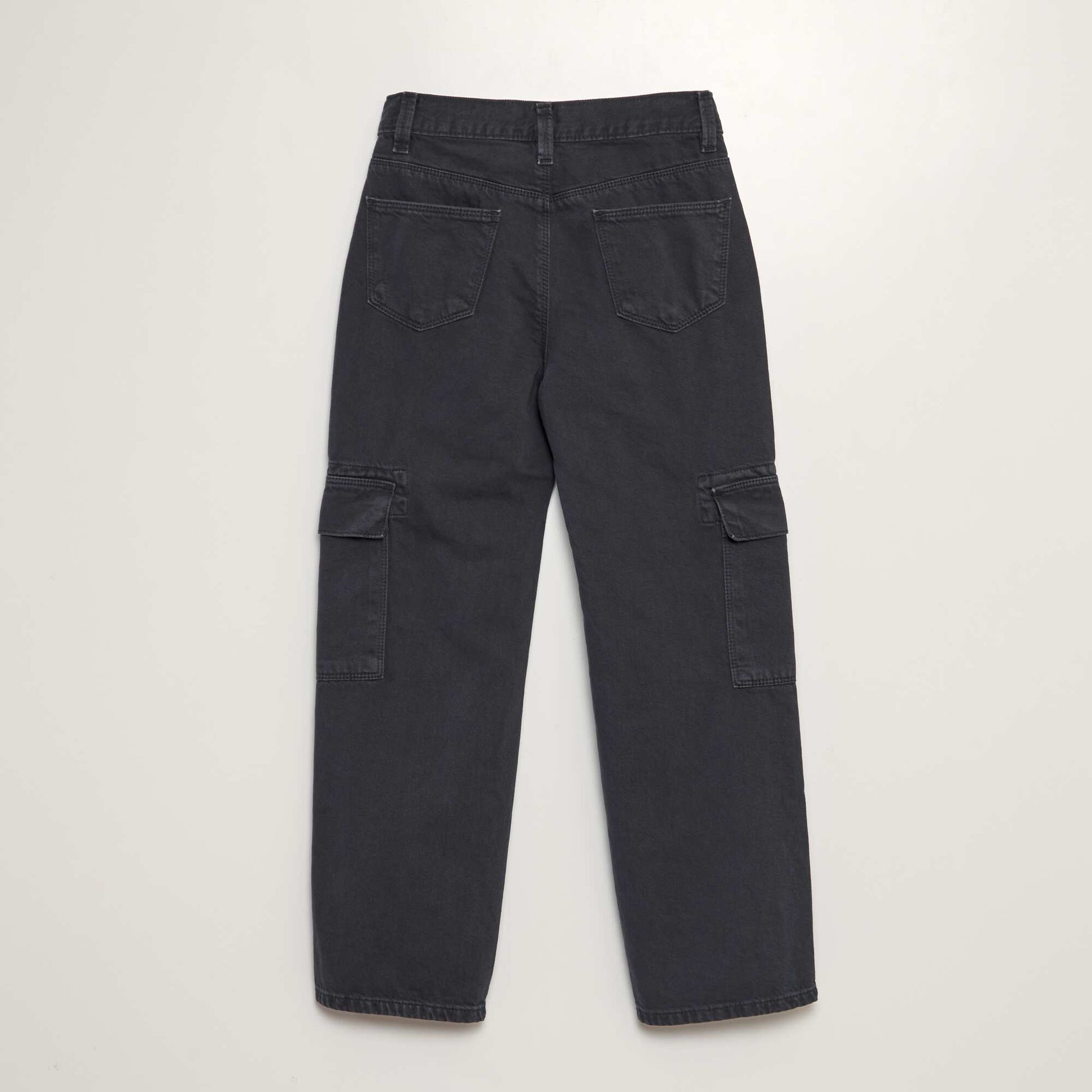 Pantalon denim multipoches GRIS ANTHRACITE