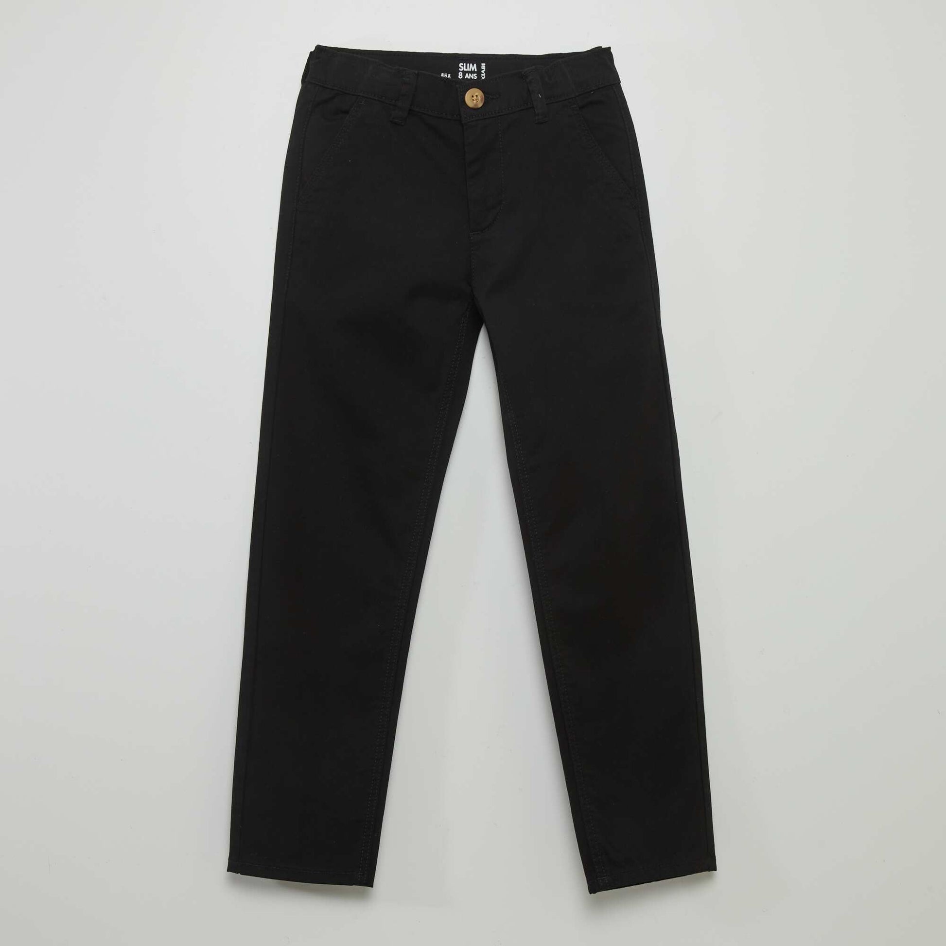 Pantalon chino slim NOIR