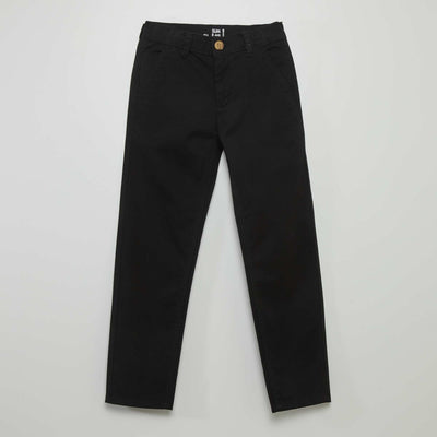 Pantalon chino slim NOIR