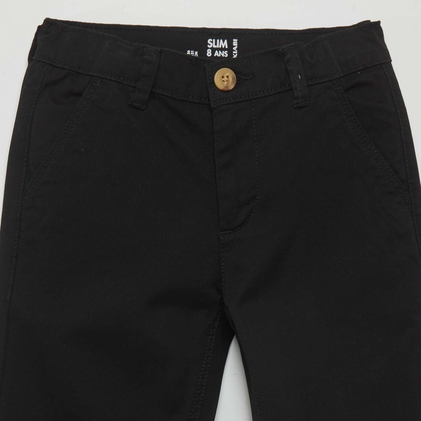 Pantalon chino slim NOIR