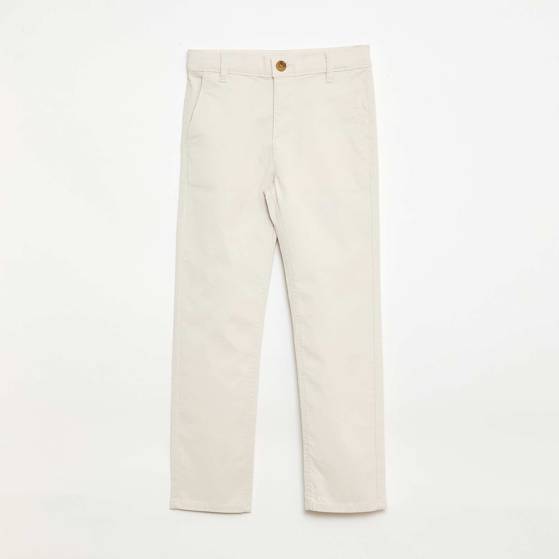 Pantalon chino slim BLANC