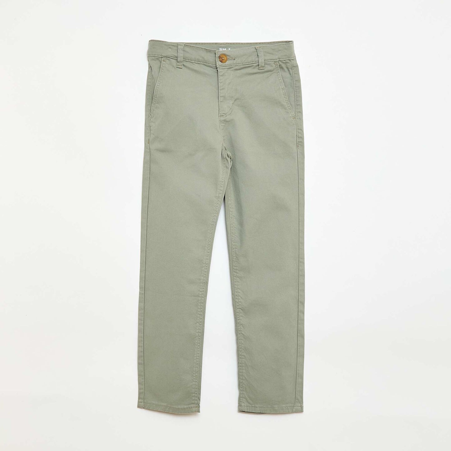 Pantalon chino slim VERT
