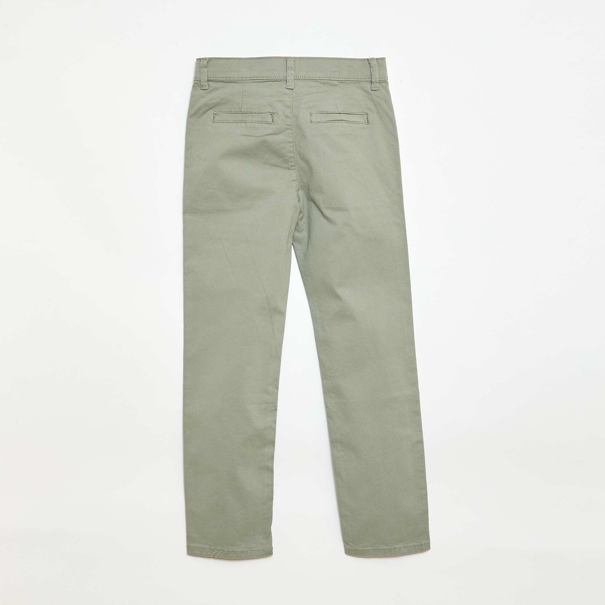 Pantalon chino slim VERT