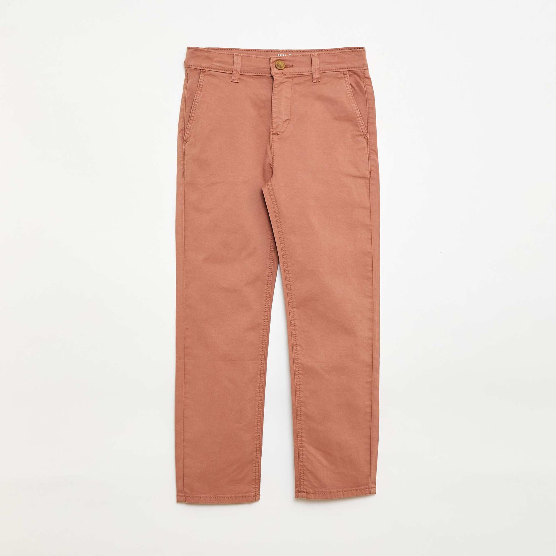 Pantalon chino slim MARRON