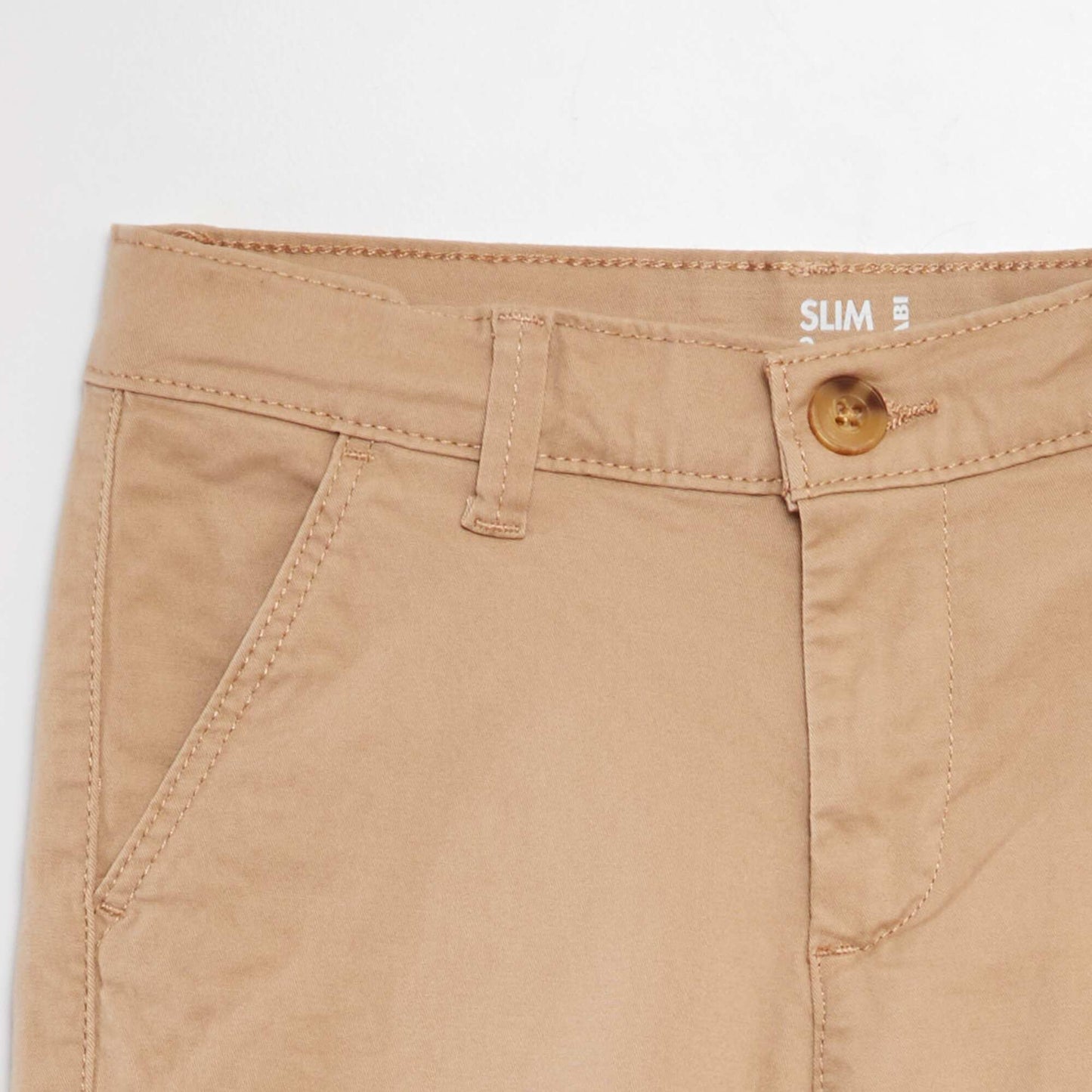 Pantalon chino slim BEIGE