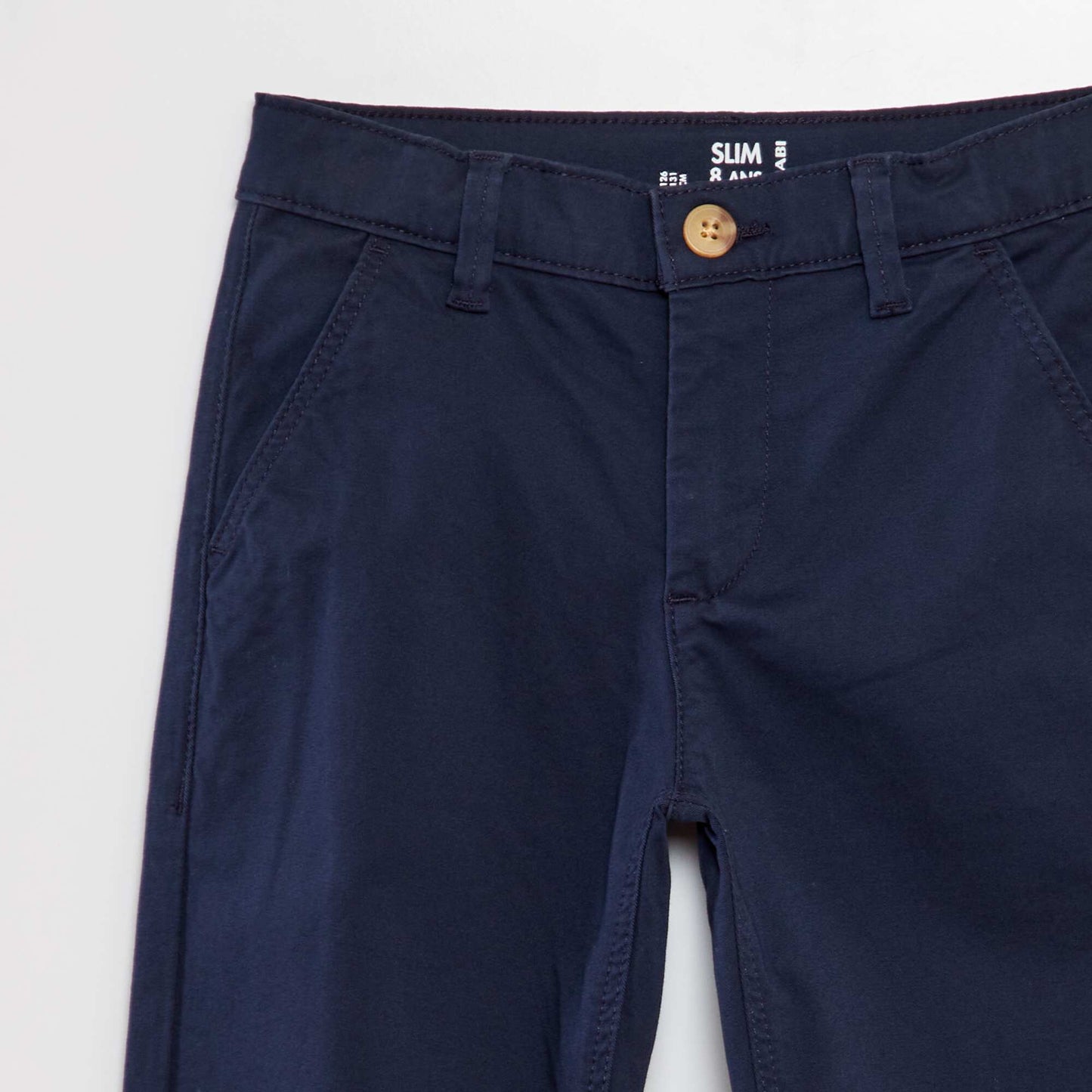 Pantalon chino slim BLEU