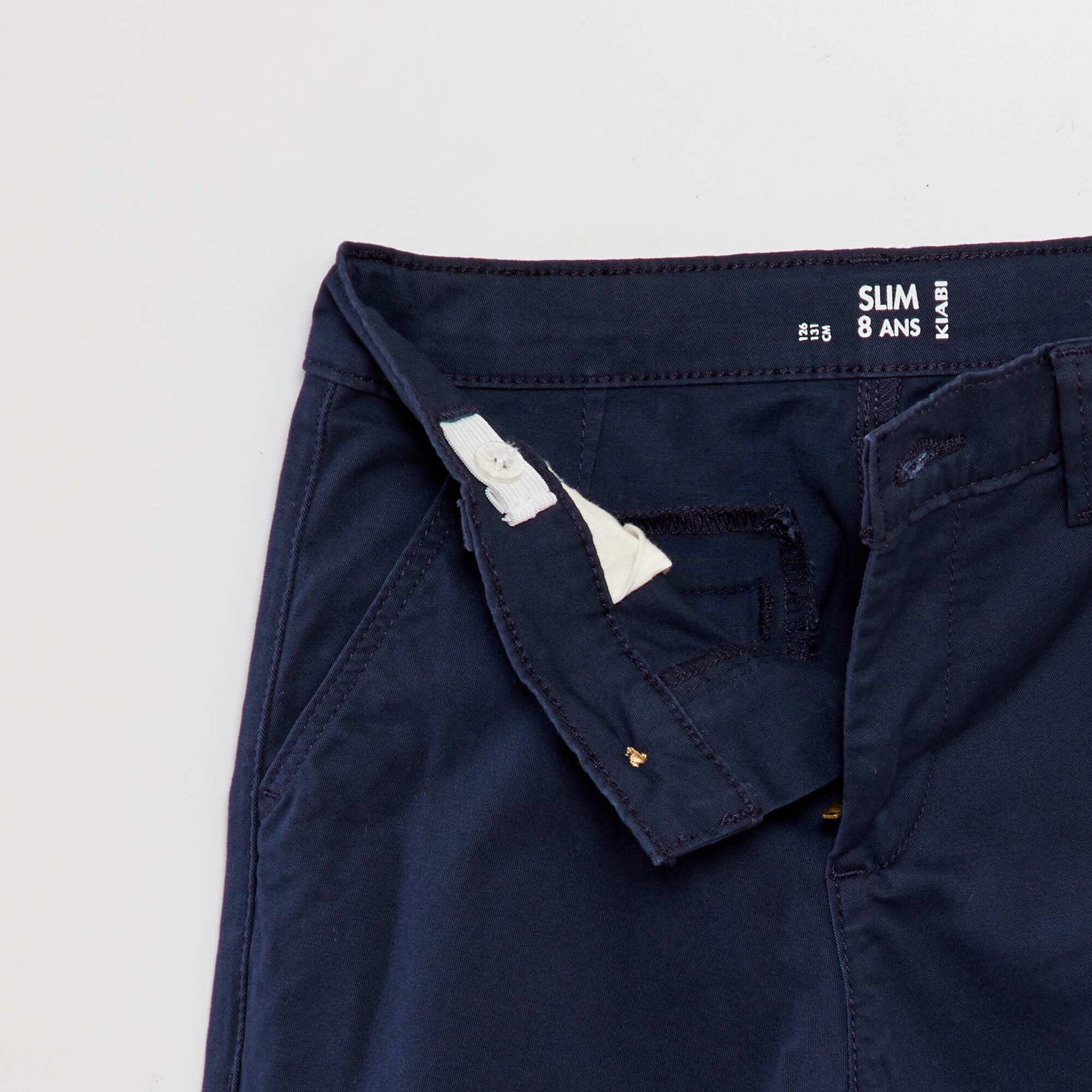 Pantalon chino slim BLEU