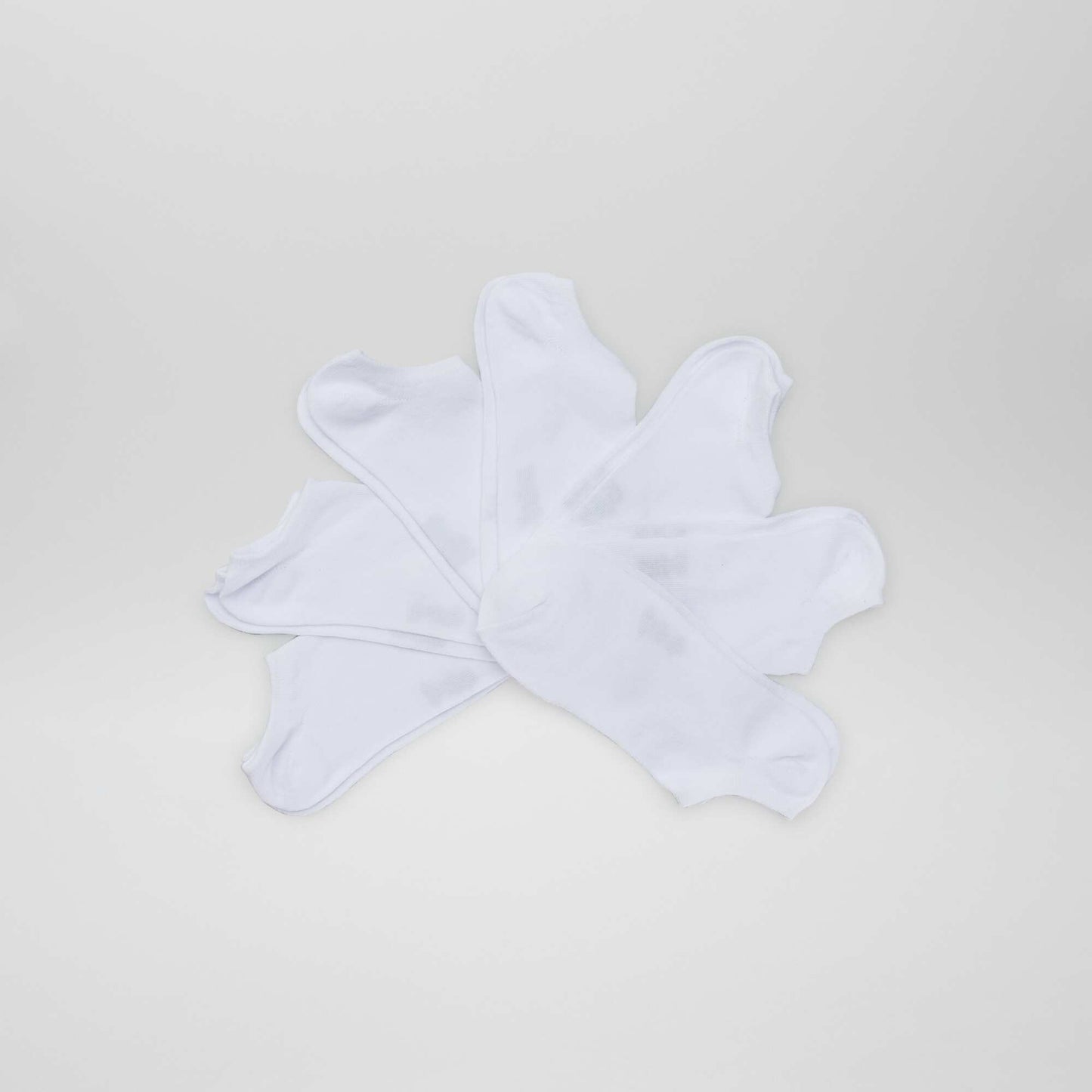 Lot de 7 paires de chaussettes invisibles BLANC