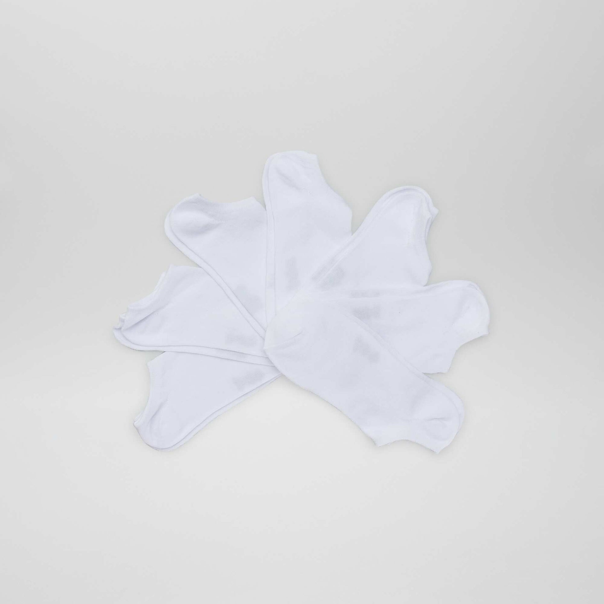 Lot de 7 paires de chaussettes invisibles BLANC