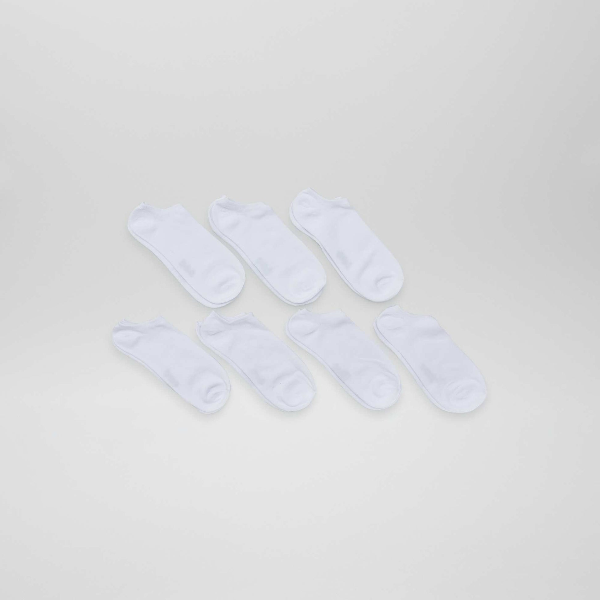 Lot de 7 paires de chaussettes invisibles BLANC