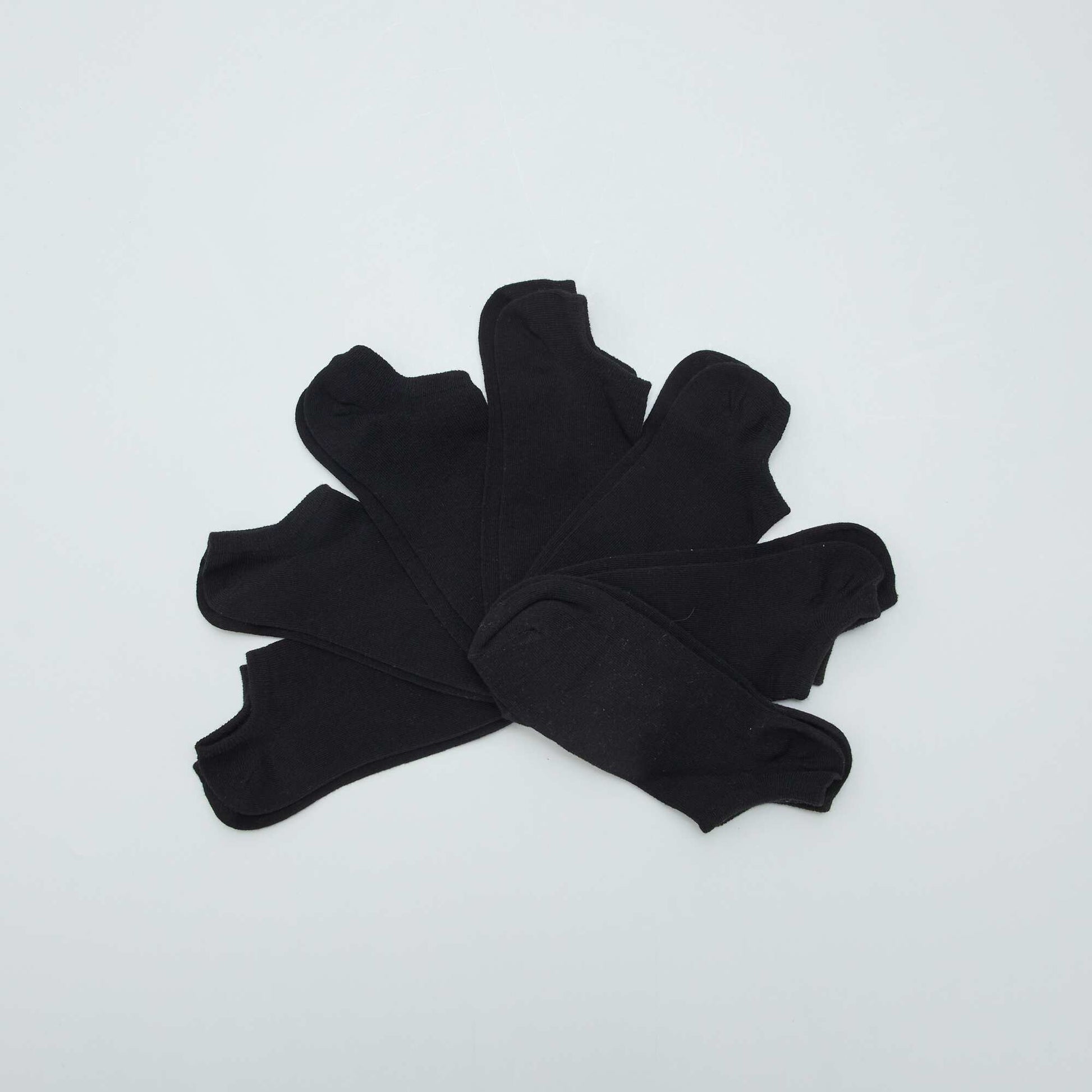 Lot de 7 paires de chaussettes invisibles NOIR