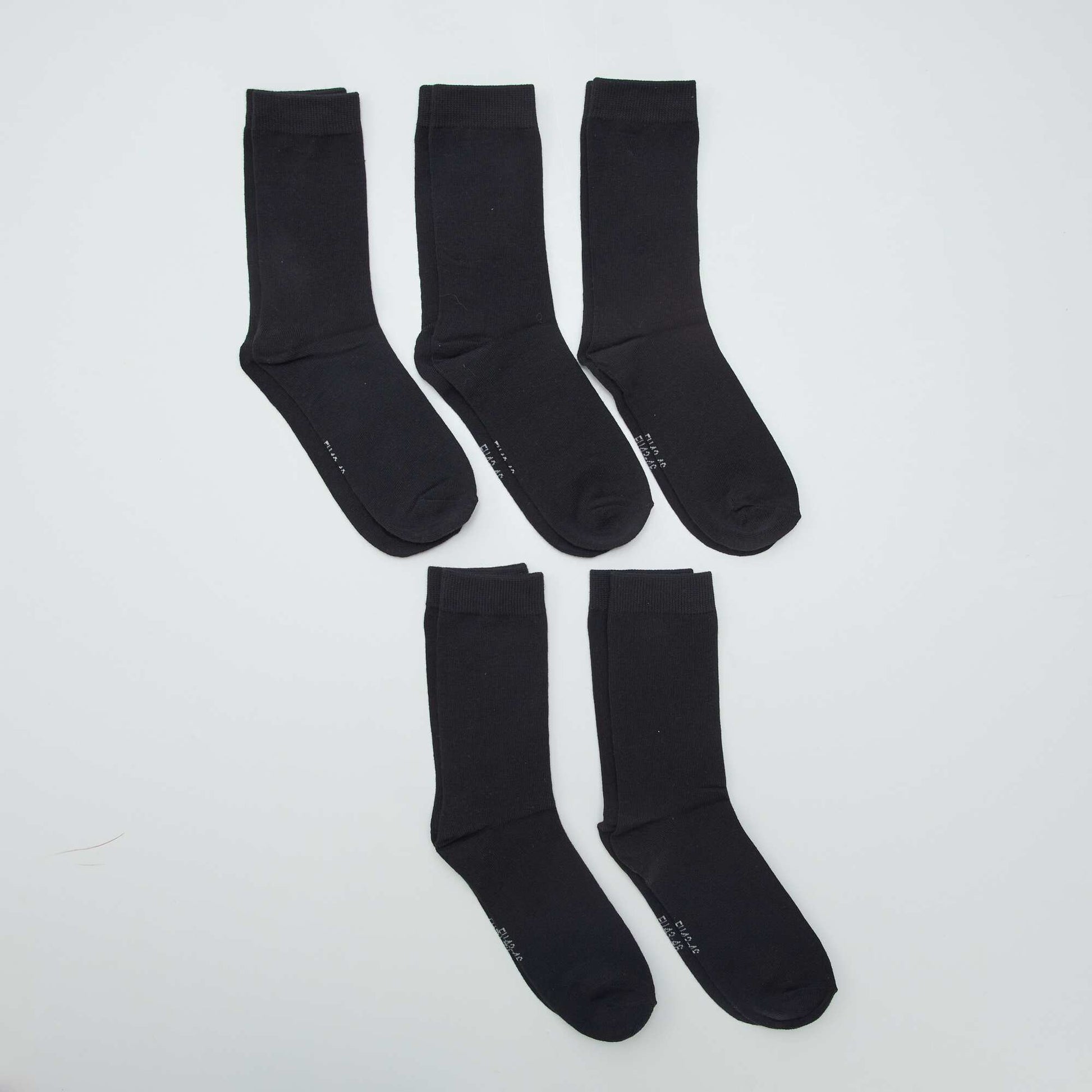 Lot de 5 paires de chaussettes NOIR