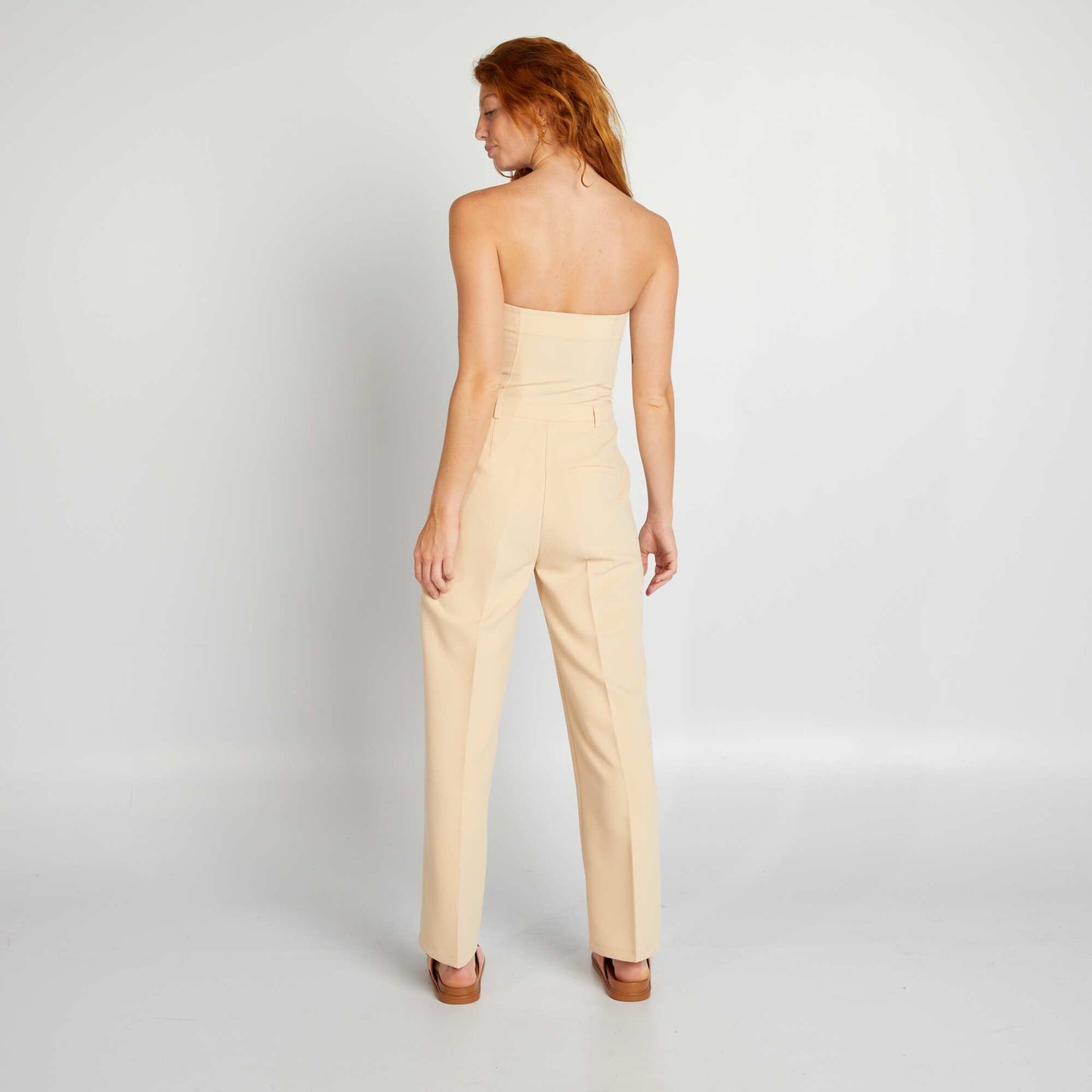 Combinaison longue en bustier BEIGE