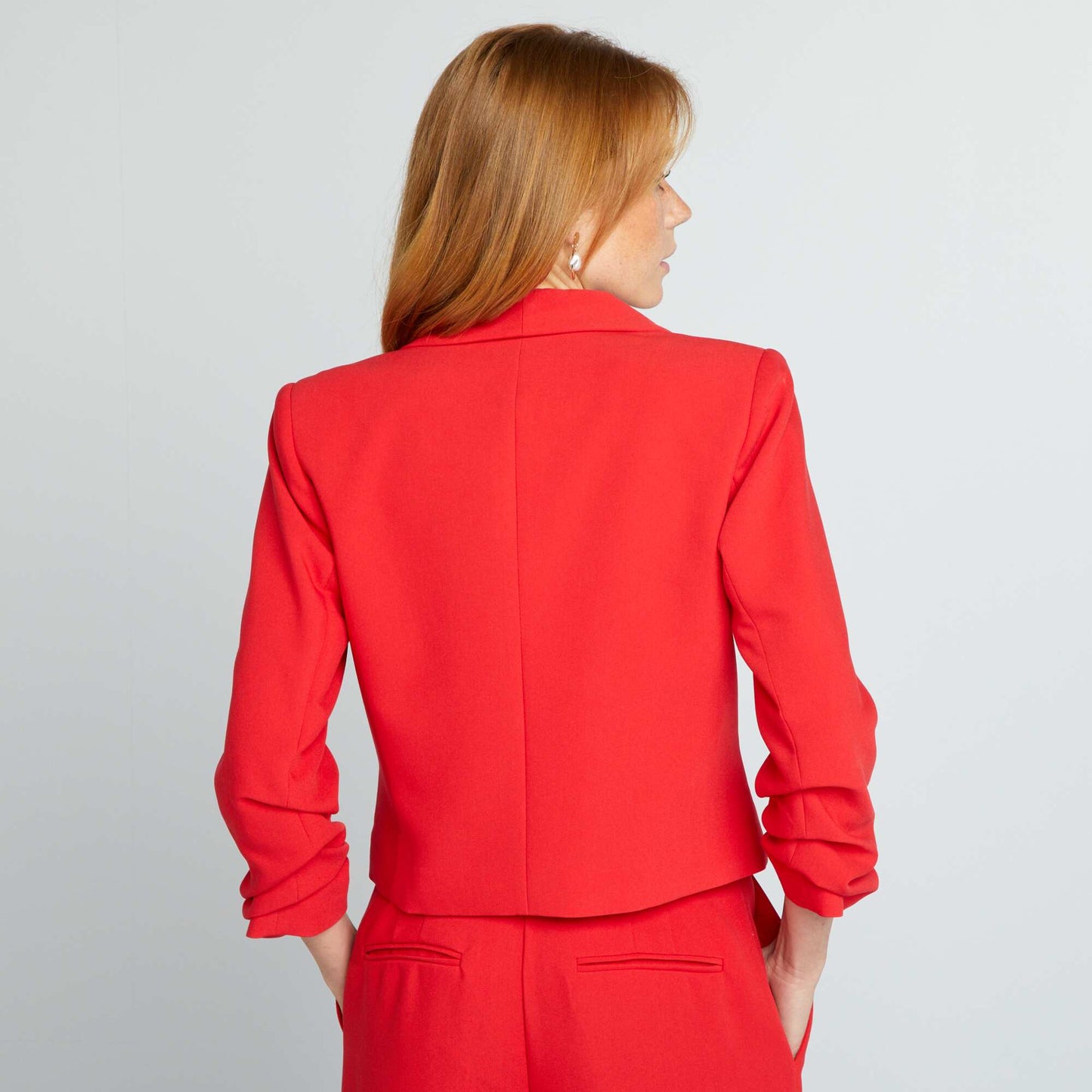 Veste tailleur courte ROUGE