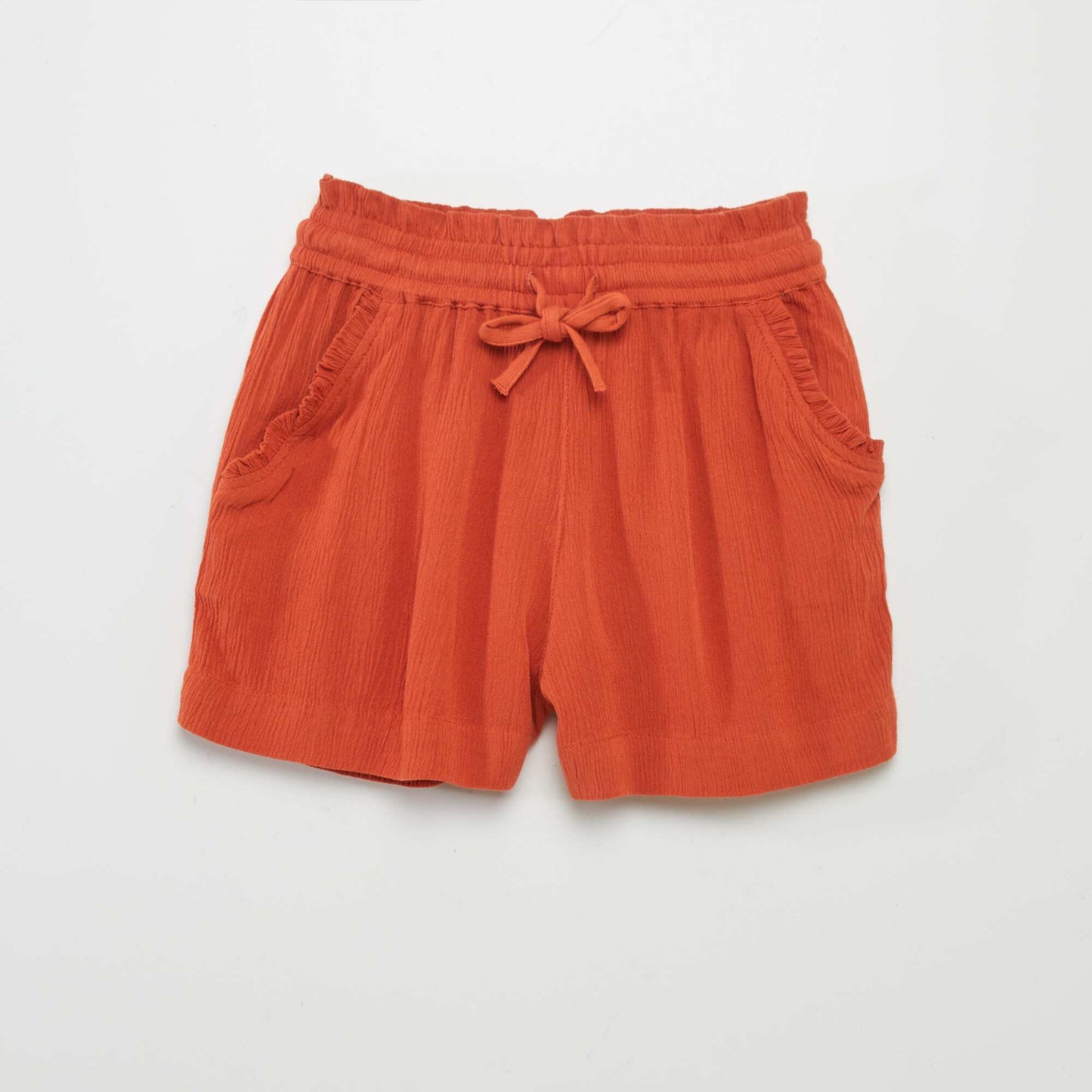 Short en maille crêpe ORANGE