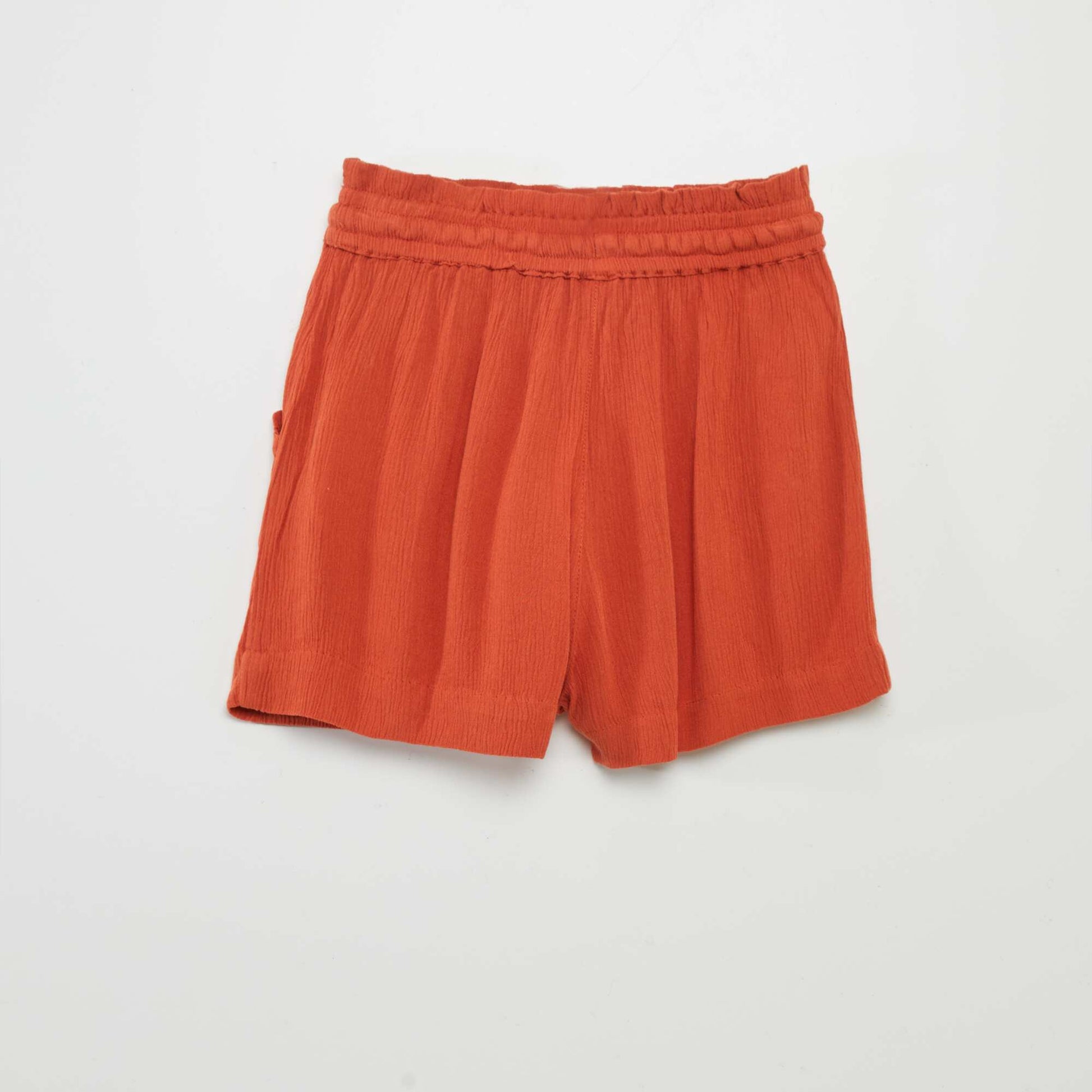 Short en maille crêpe ORANGE