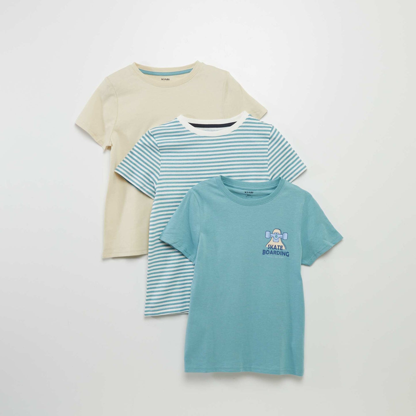 Lot de 3 T-shirts à manches courtes BEIGE