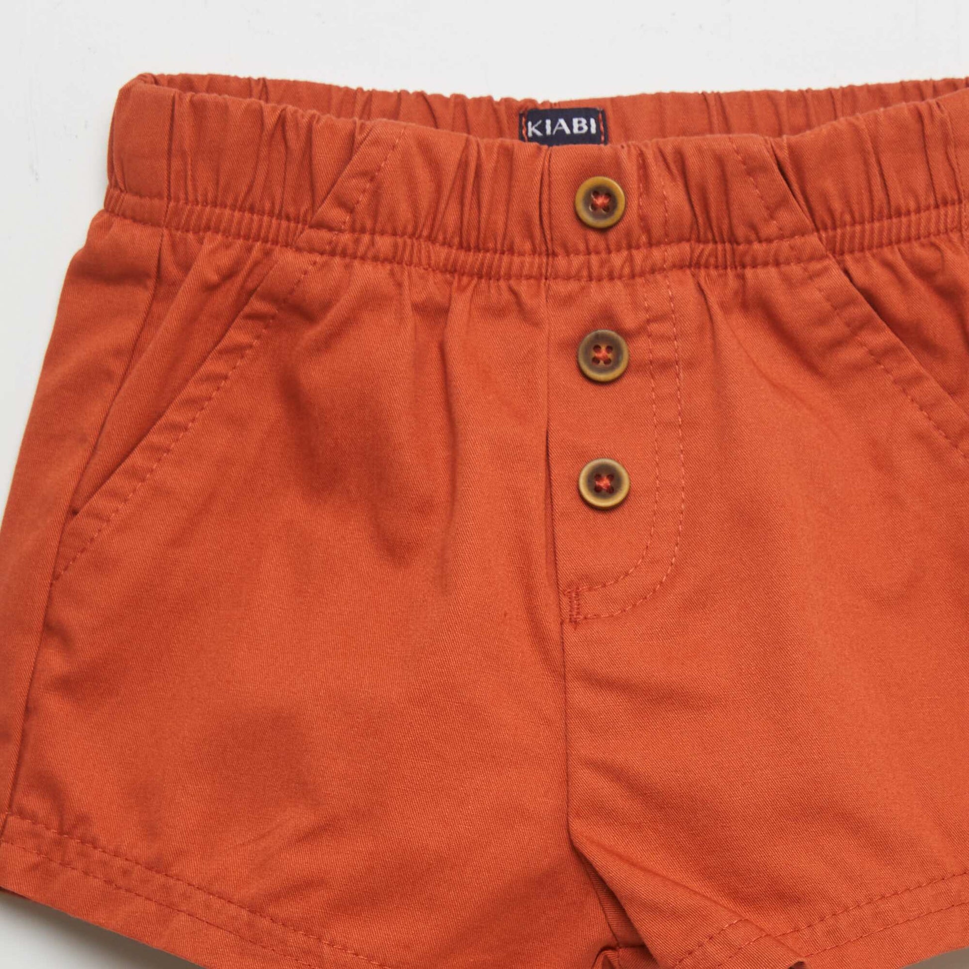 Short à taille élastiquée ORANGE