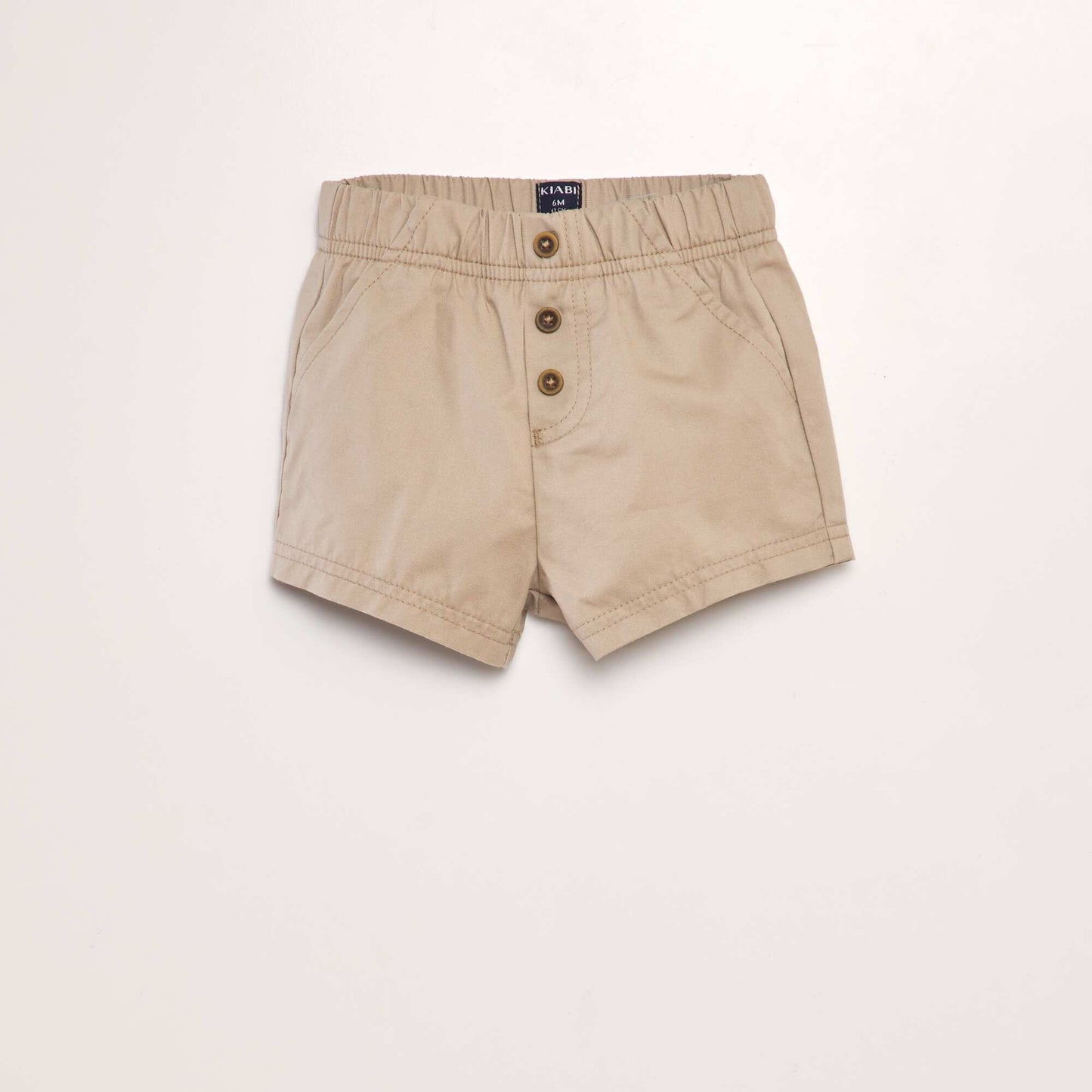 Short à taille élastiquée BEIGE