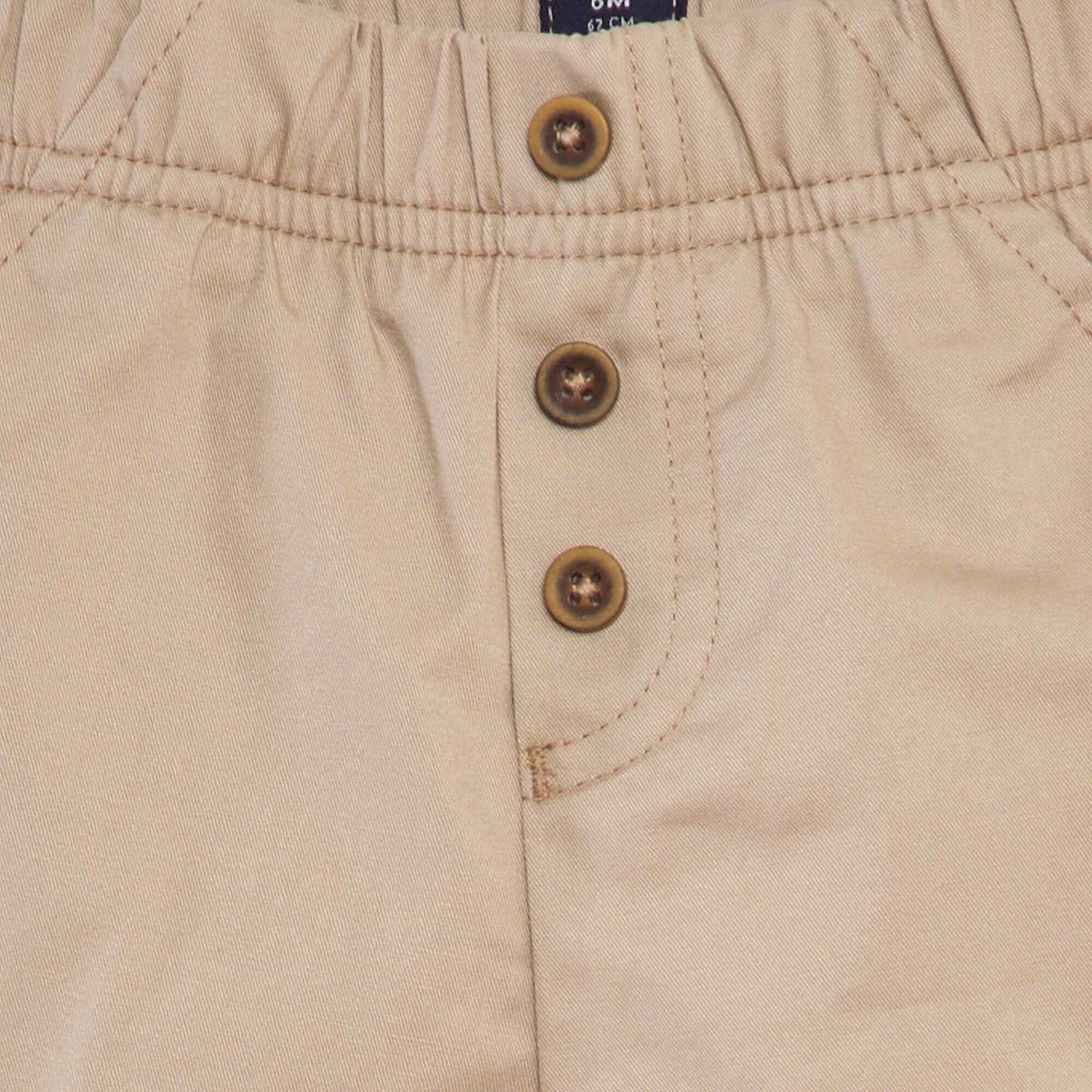Short à taille élastiquée BEIGE