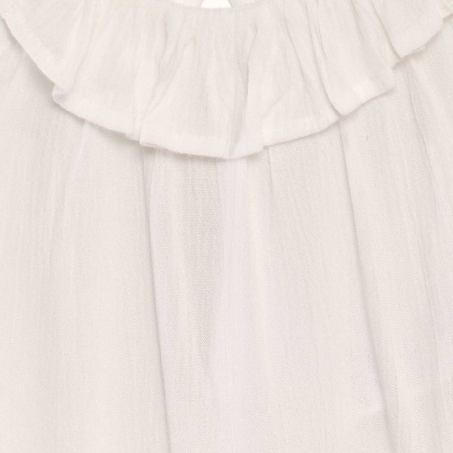 Blouse à bretelles volantées BLANC UNI