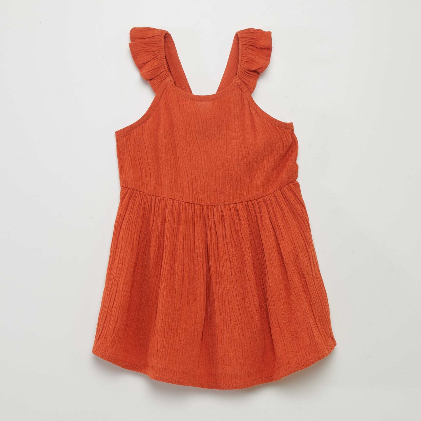 Robe crêpée à dos croisé ORANGE