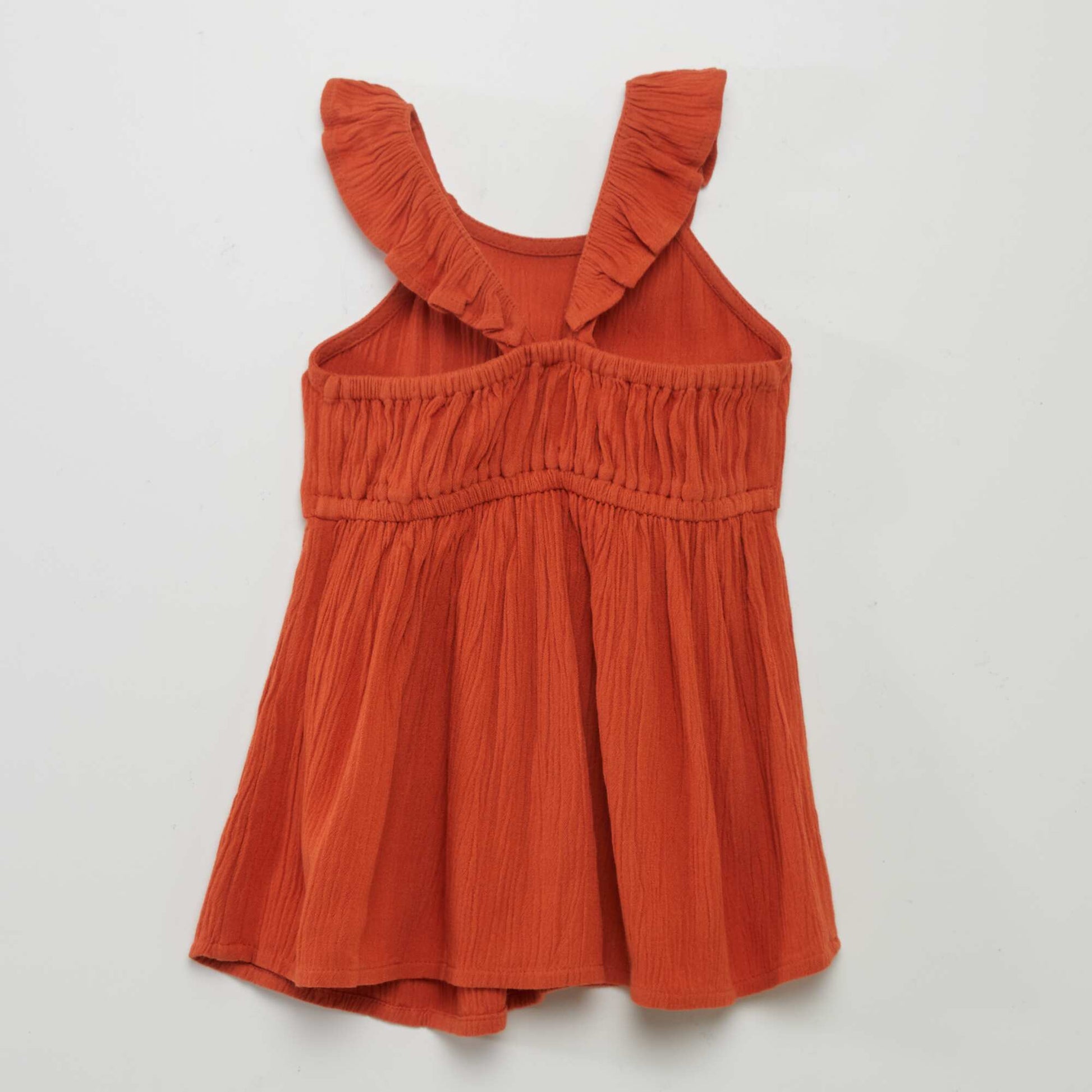 Robe crêpée à dos croisé ORANGE
