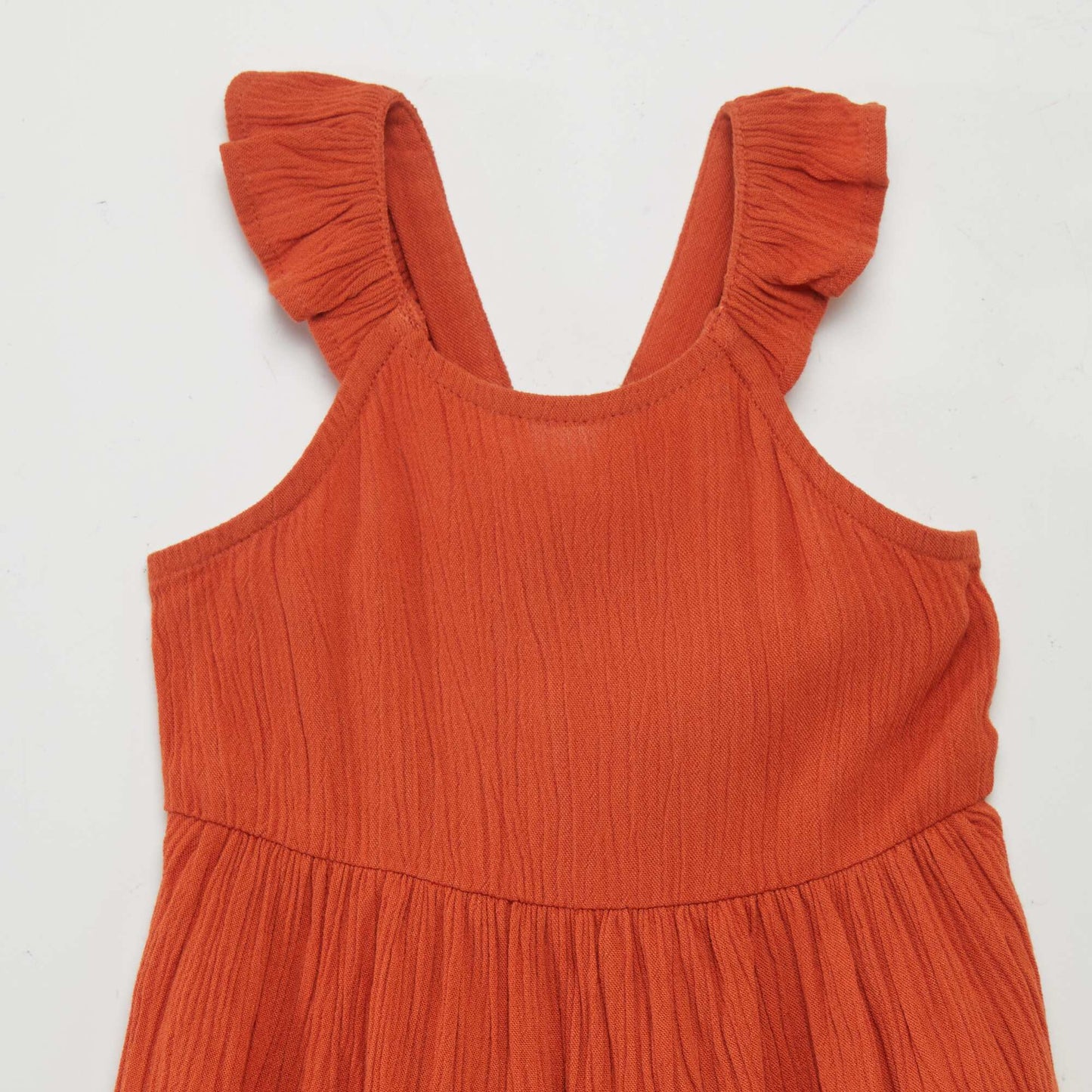 Robe crêpée à dos croisé ORANGE