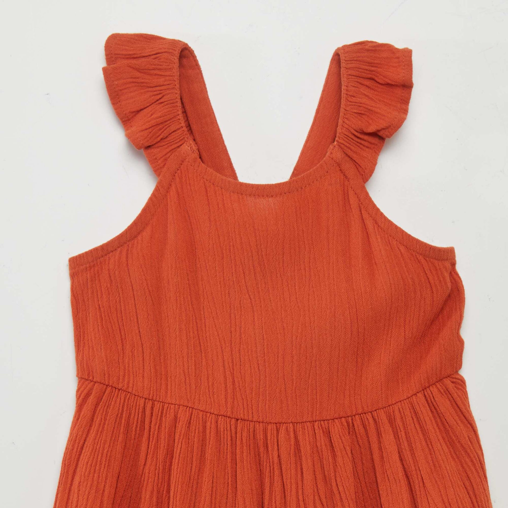 Robe crêpée à dos croisé ORANGE