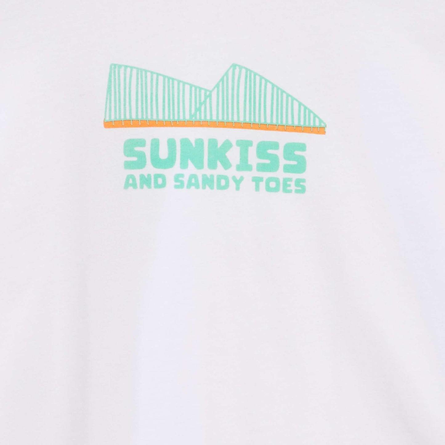 T-shirt manches courtes à message BLANC