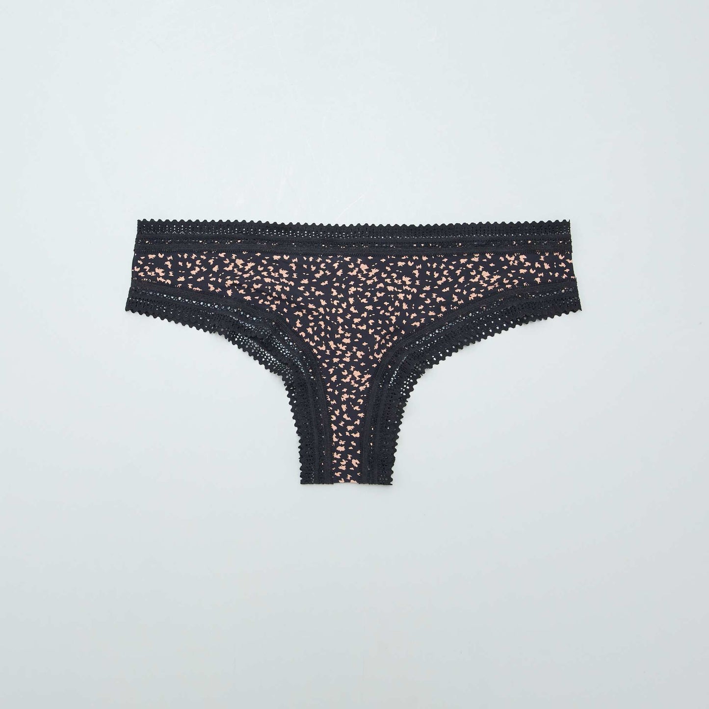 Lot de 3 tangas en microfibre imprimé NOIR IMPRIMé