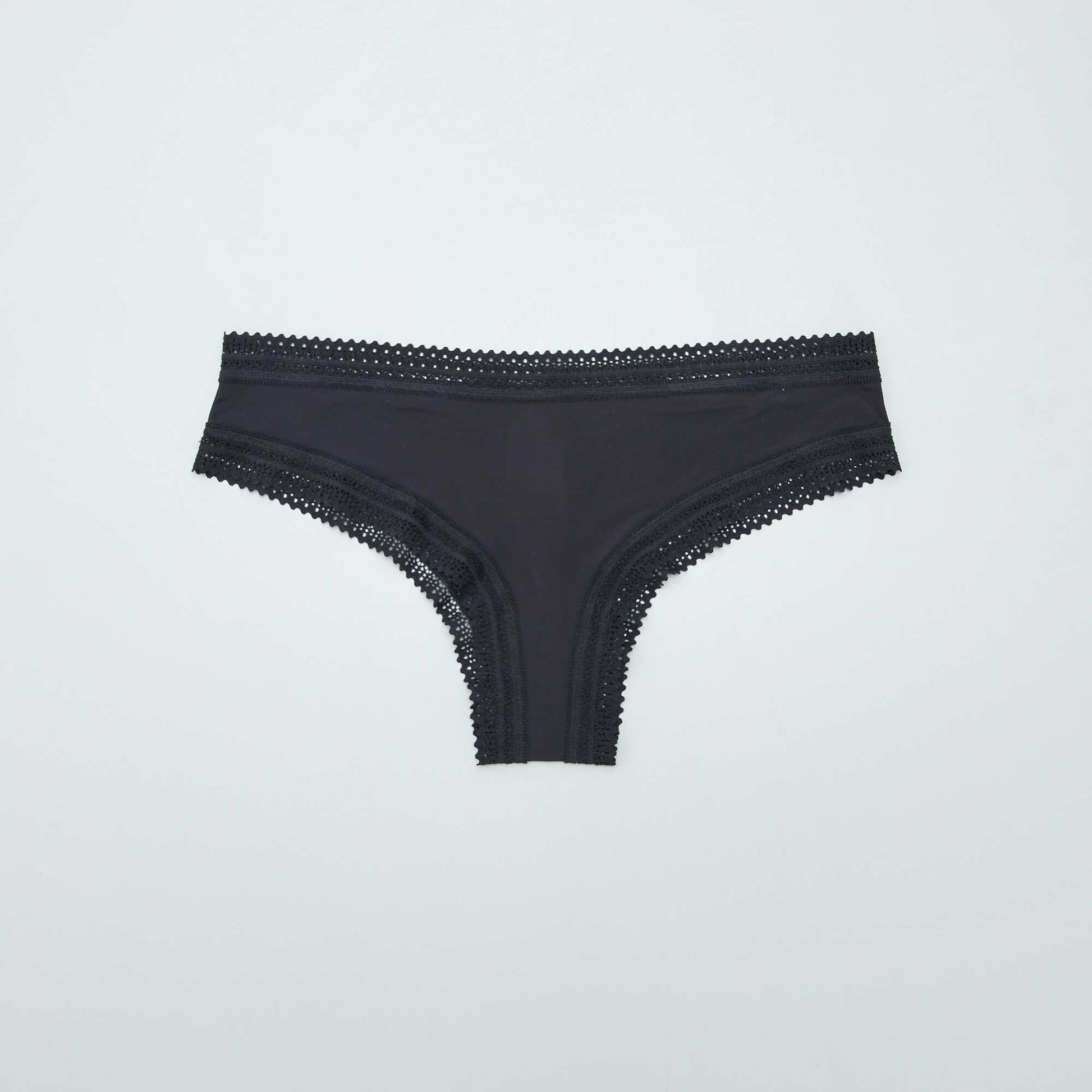 Lot de 3 tangas en microfibre imprimé NOIR IMPRIMé