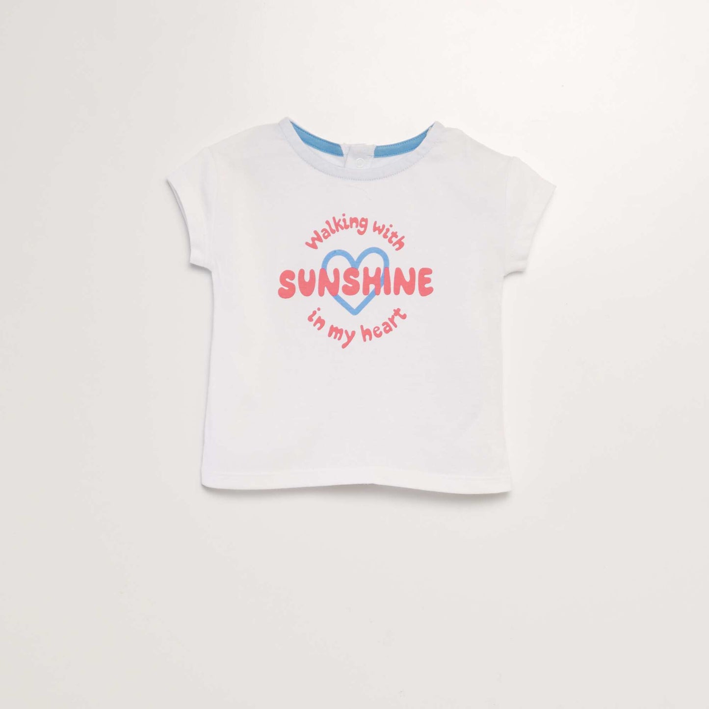 Tee-shirt imprimé message BLANC