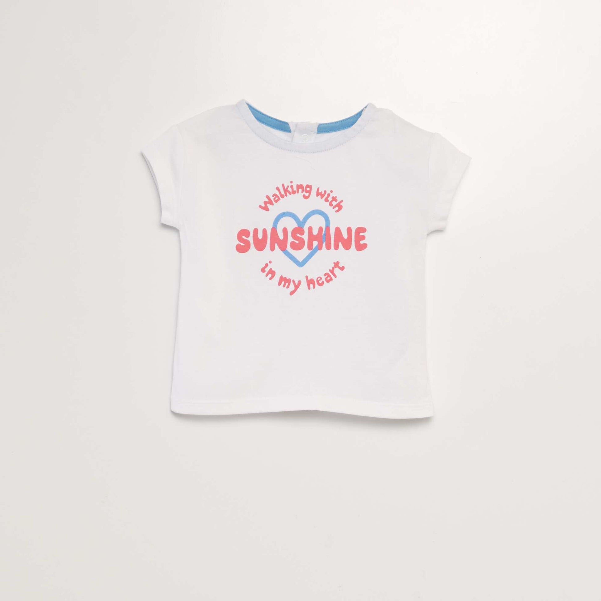Tee-shirt imprimé message BLANC