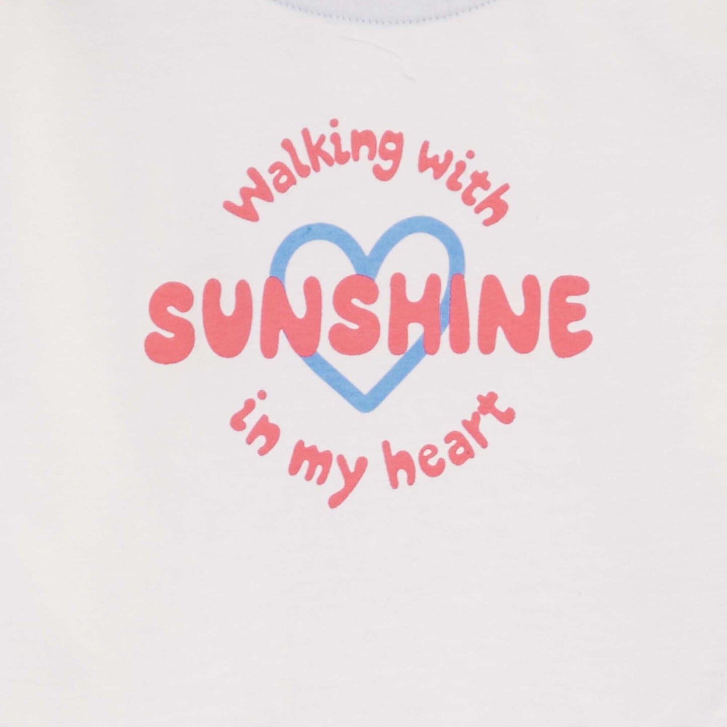 Tee-shirt imprimé message BLANC