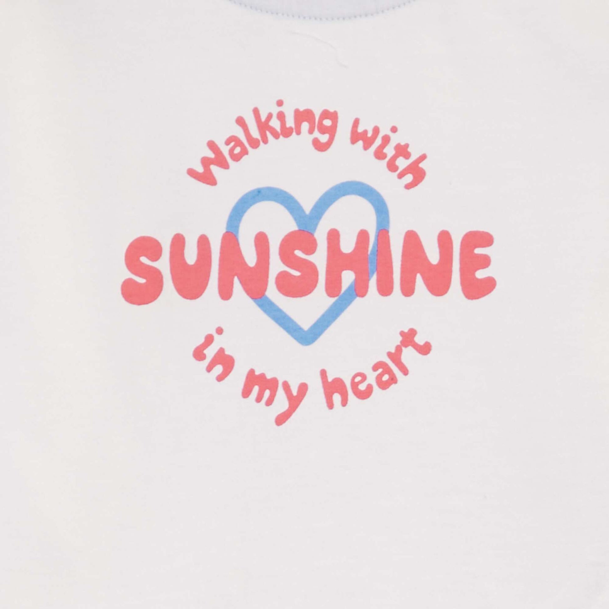 Tee-shirt imprimé message BLANC
