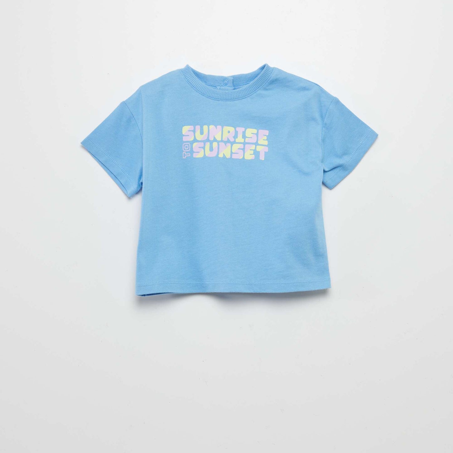 T-shirt à manches courtes imprimé BLEU