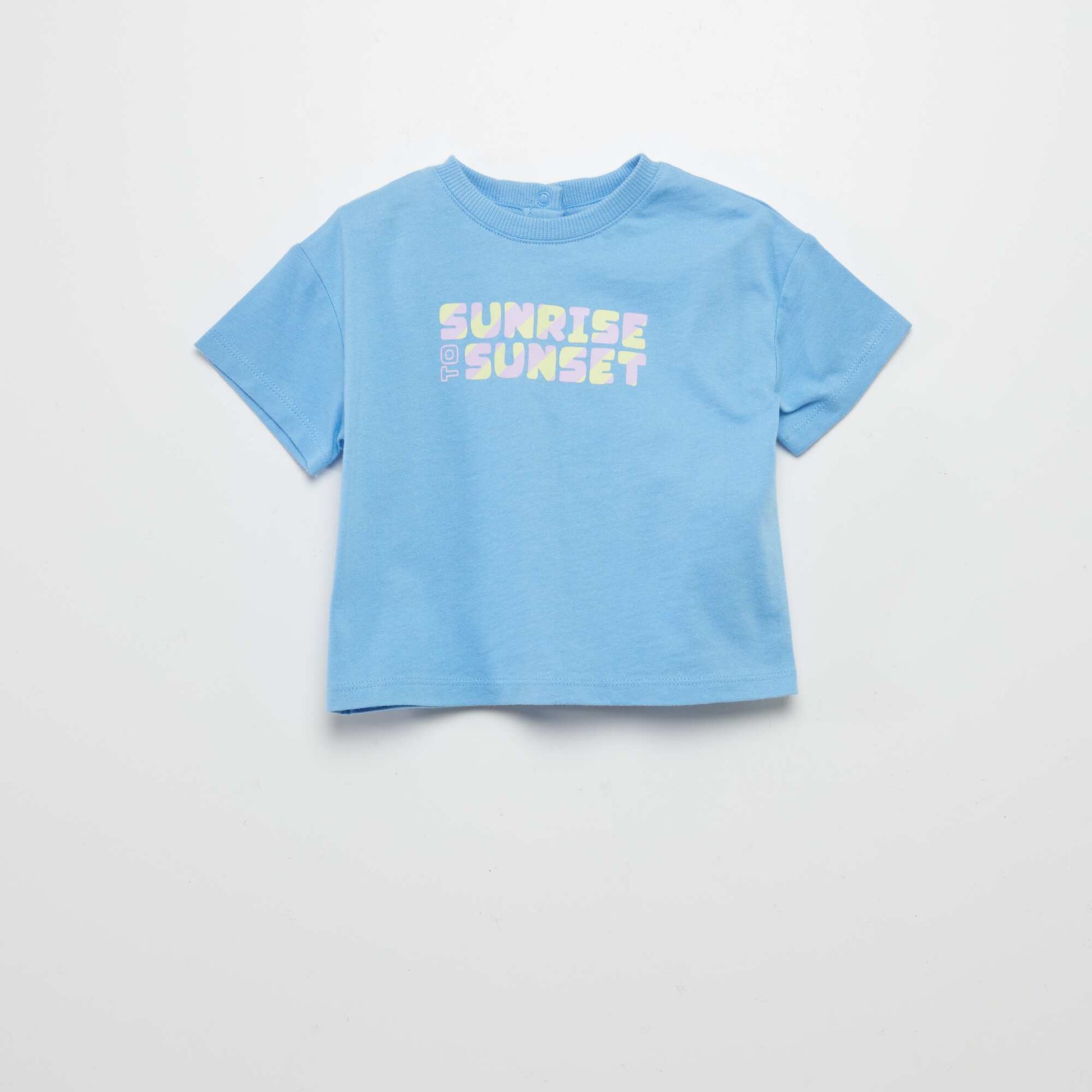 T-shirt à manches courtes imprimé BLEU