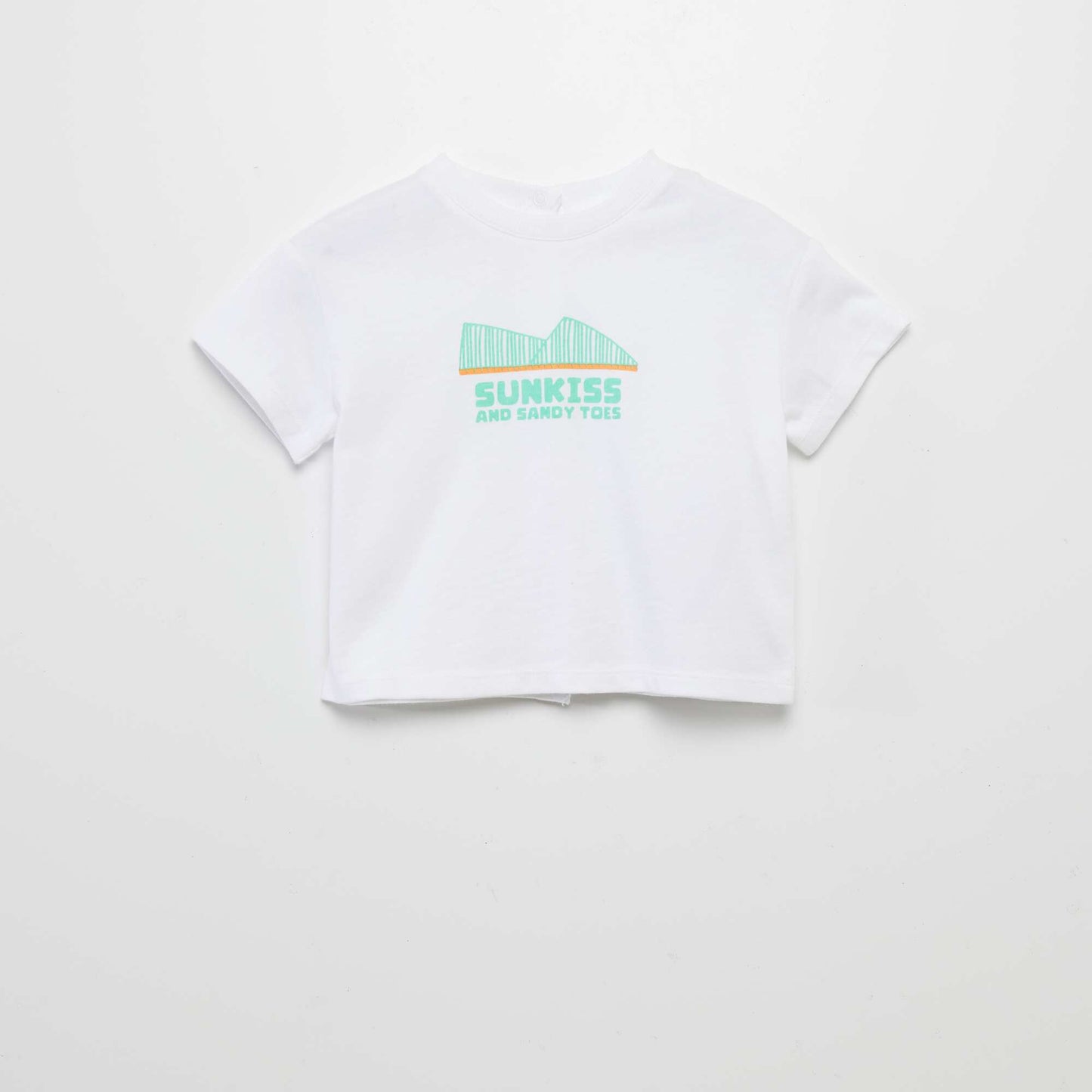 T-shirt à manches courtes imprimé BLANC
