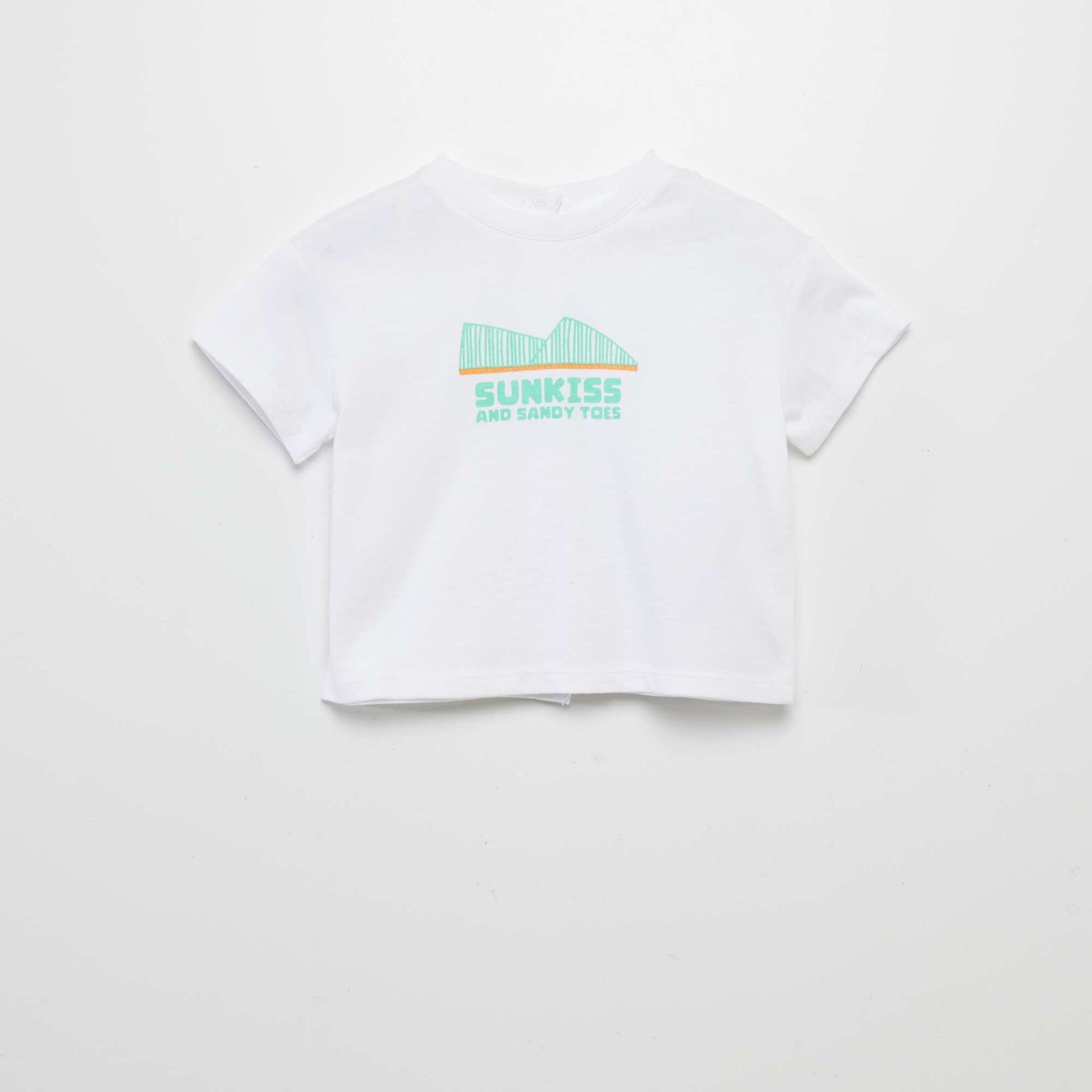 T-shirt à manches courtes imprimé BLANC