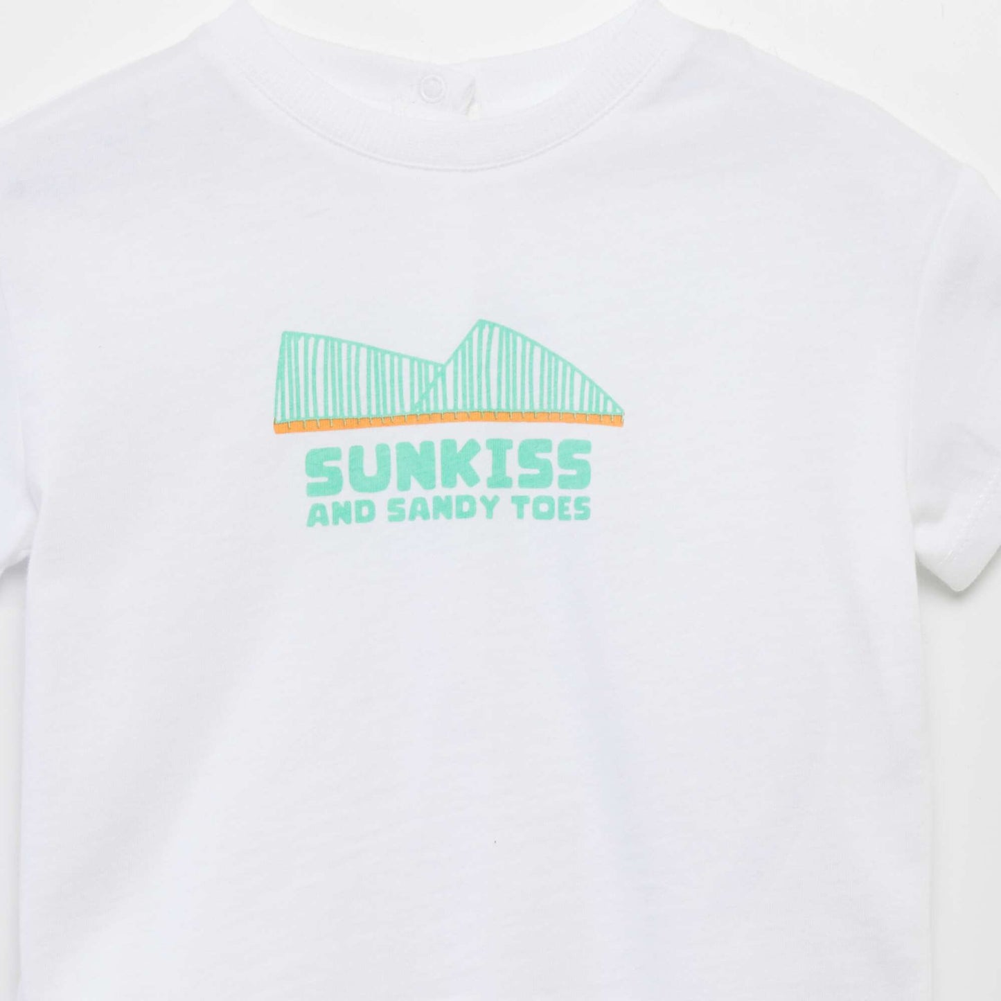 T-shirt à manches courtes imprimé BLANC