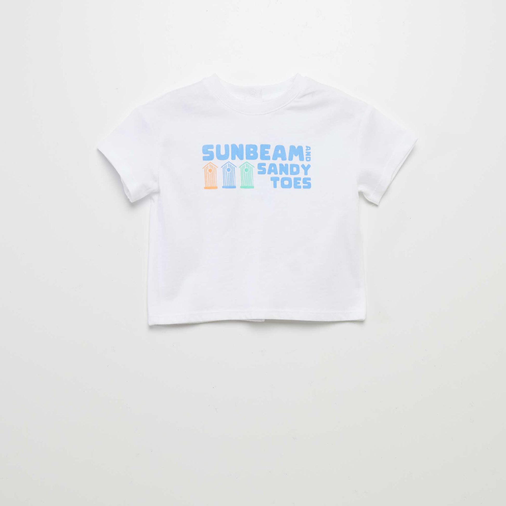 T-shirt à manches courtes imprimé BLANC