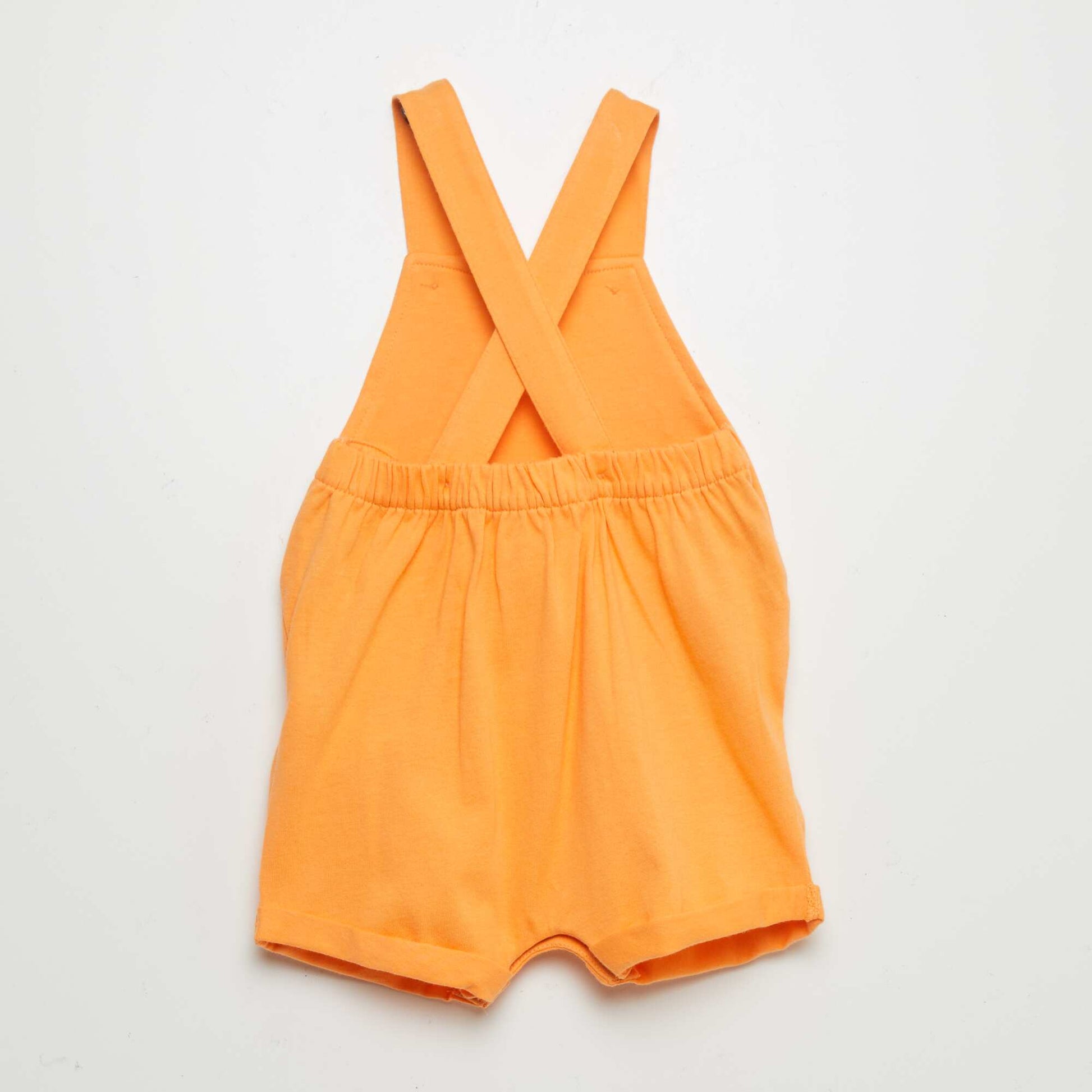 Salopette courte imprimée ORANGE