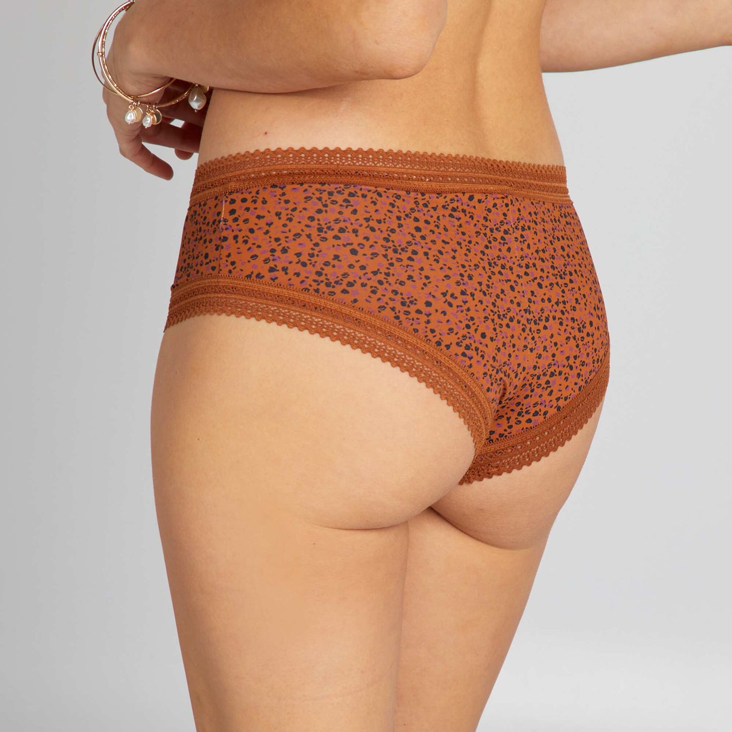 Lot de 3 shortys en microfibre imprimé VIOLET