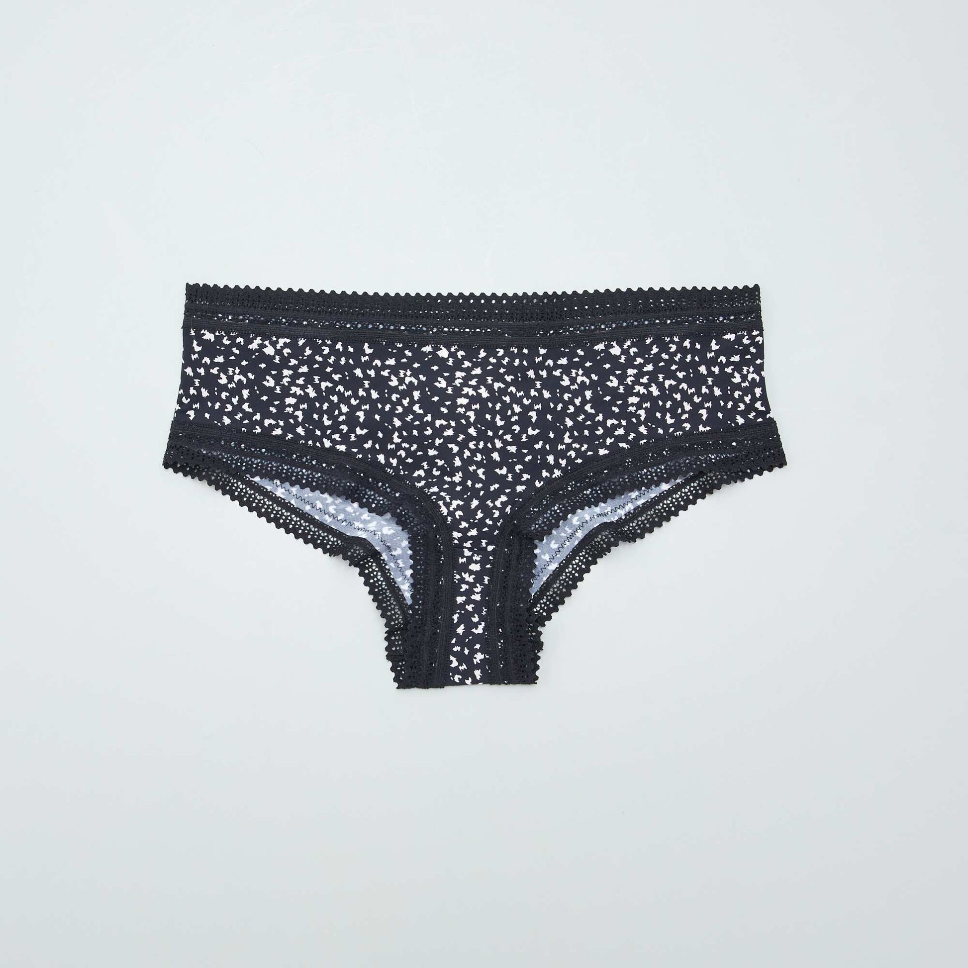 Lot de 3 shortys en microfibre imprimé NOIR