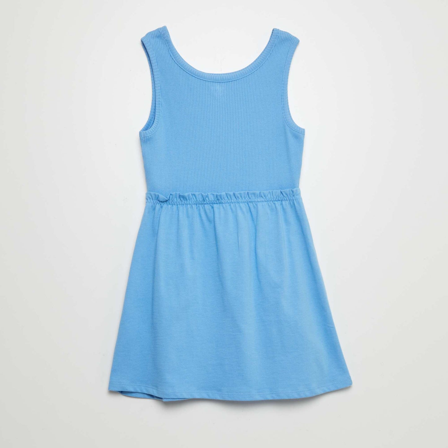 Robe côtelée sans manches BLEU