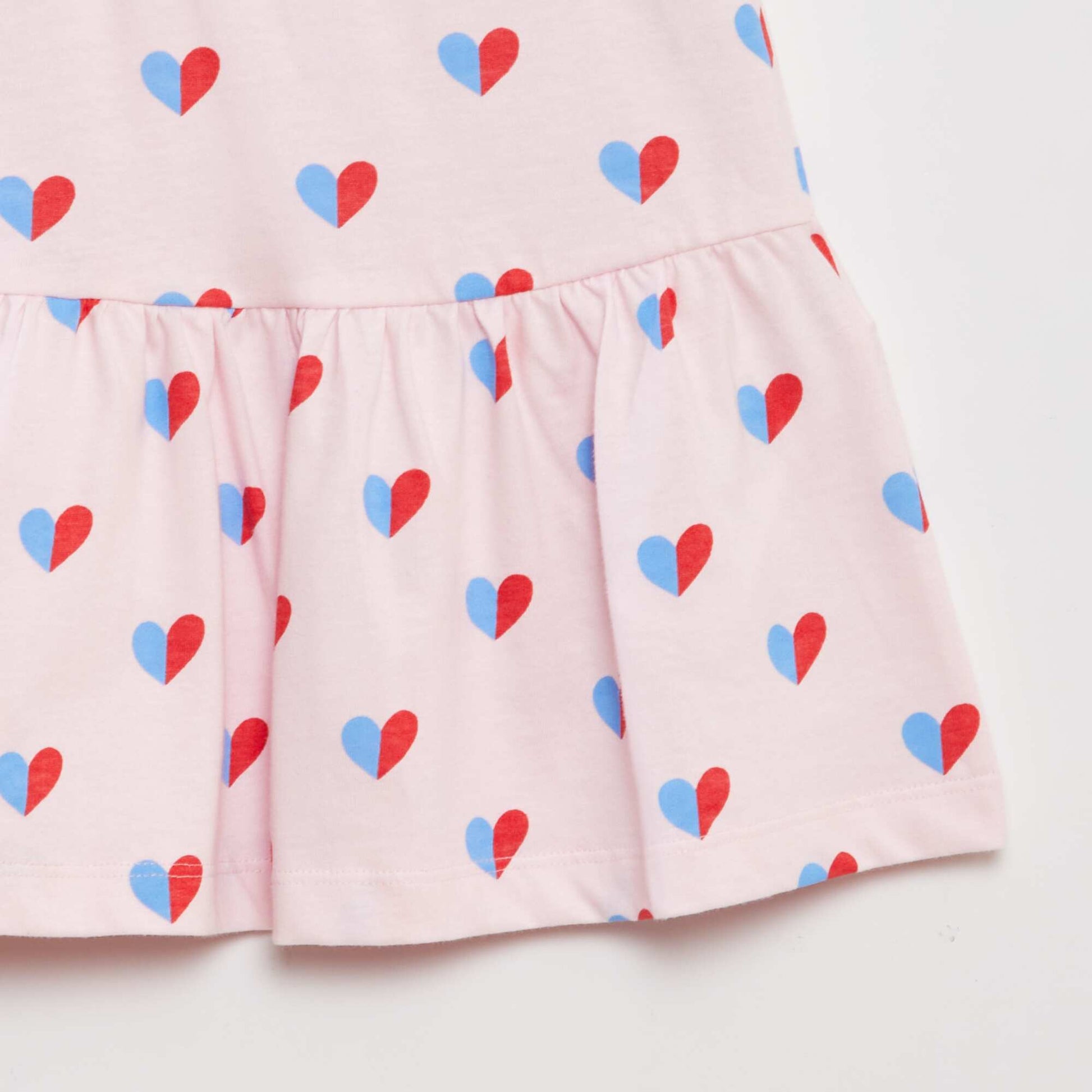 Jupe évasée en coton ROSE