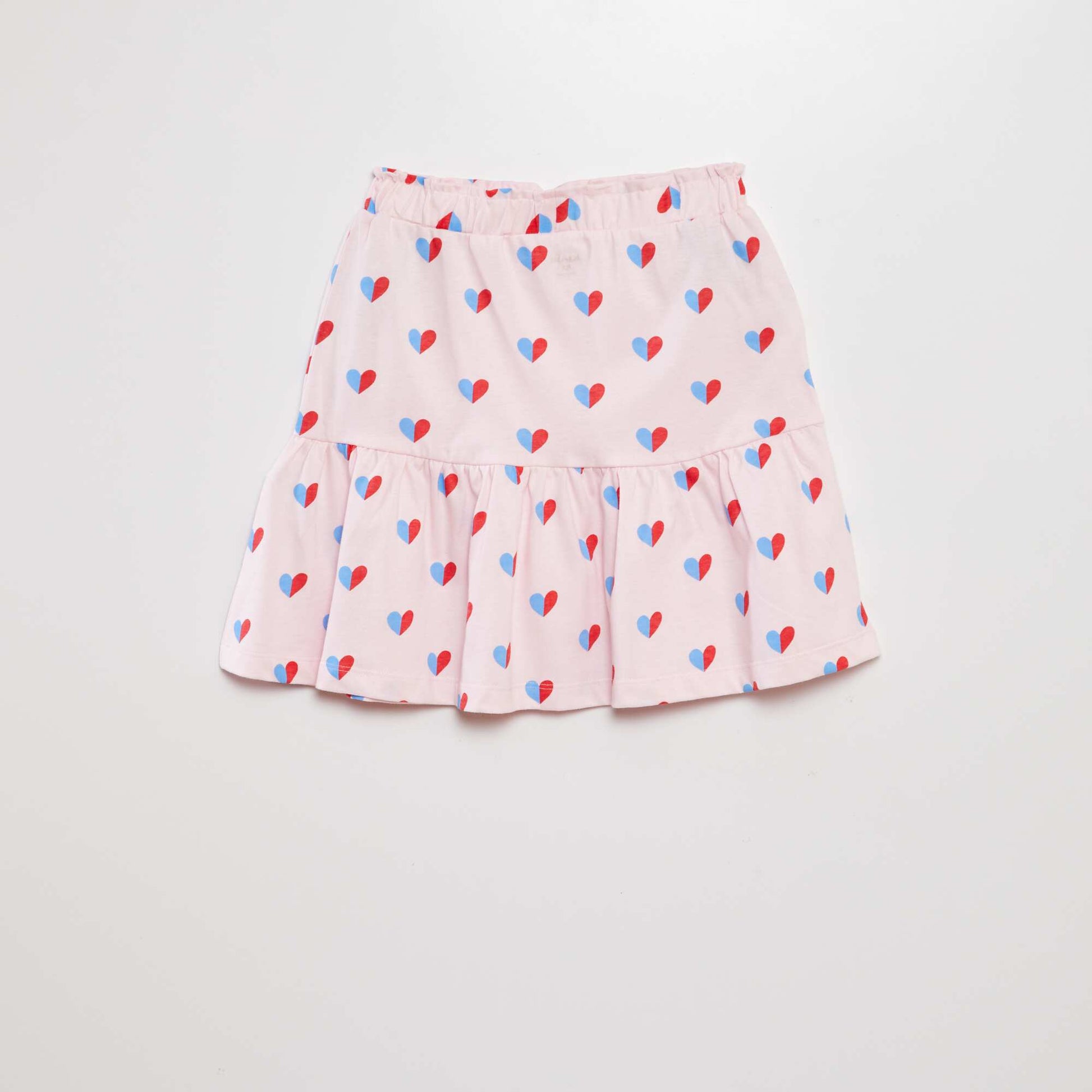 Jupe évasée en coton ROSE