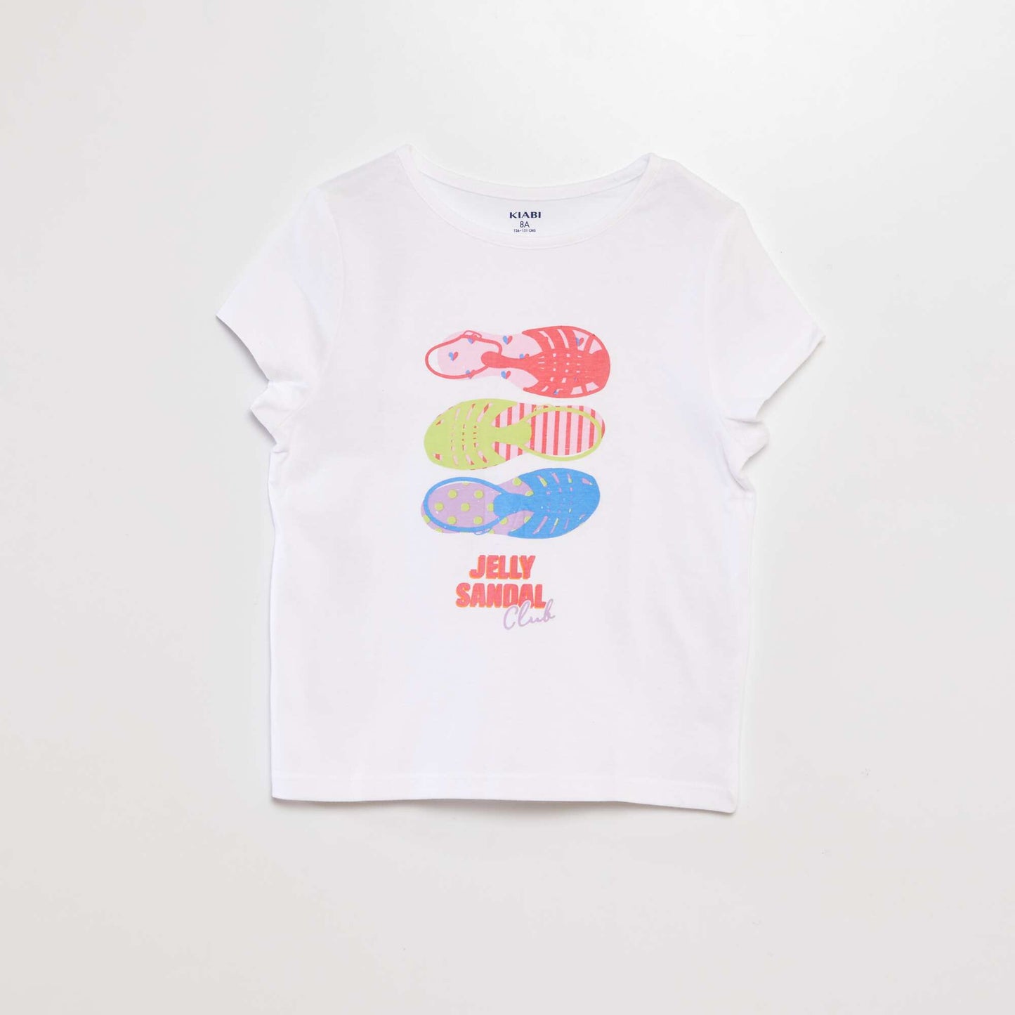 T-shirt en coton imprimé BLANC